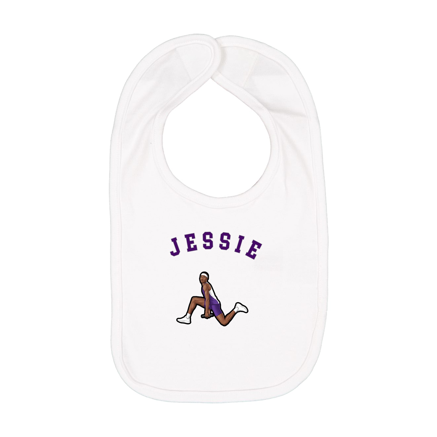 Infant Bib — Shirsey Arch in White
