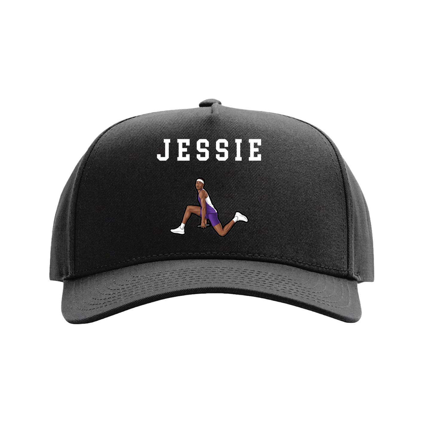 Full Fabric Five-Panel Champ Cap — Shirsey in Black