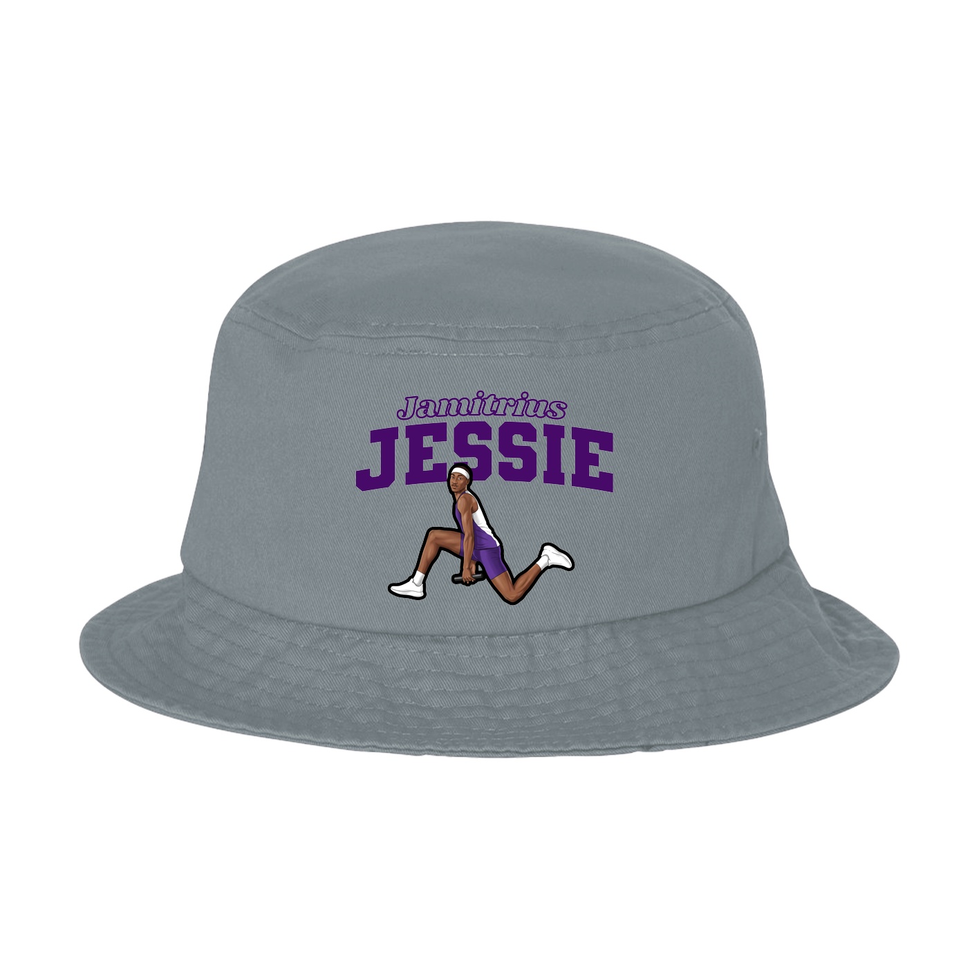 Bucket Cap — Name Arch in Grey