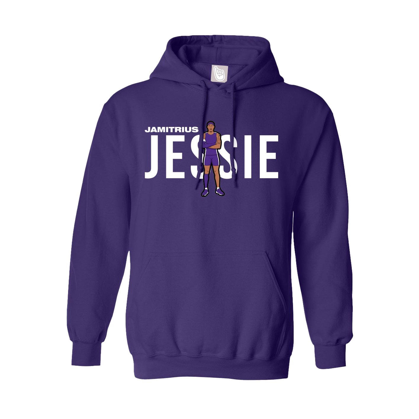 Youth Hoodie — Player Name in Purple