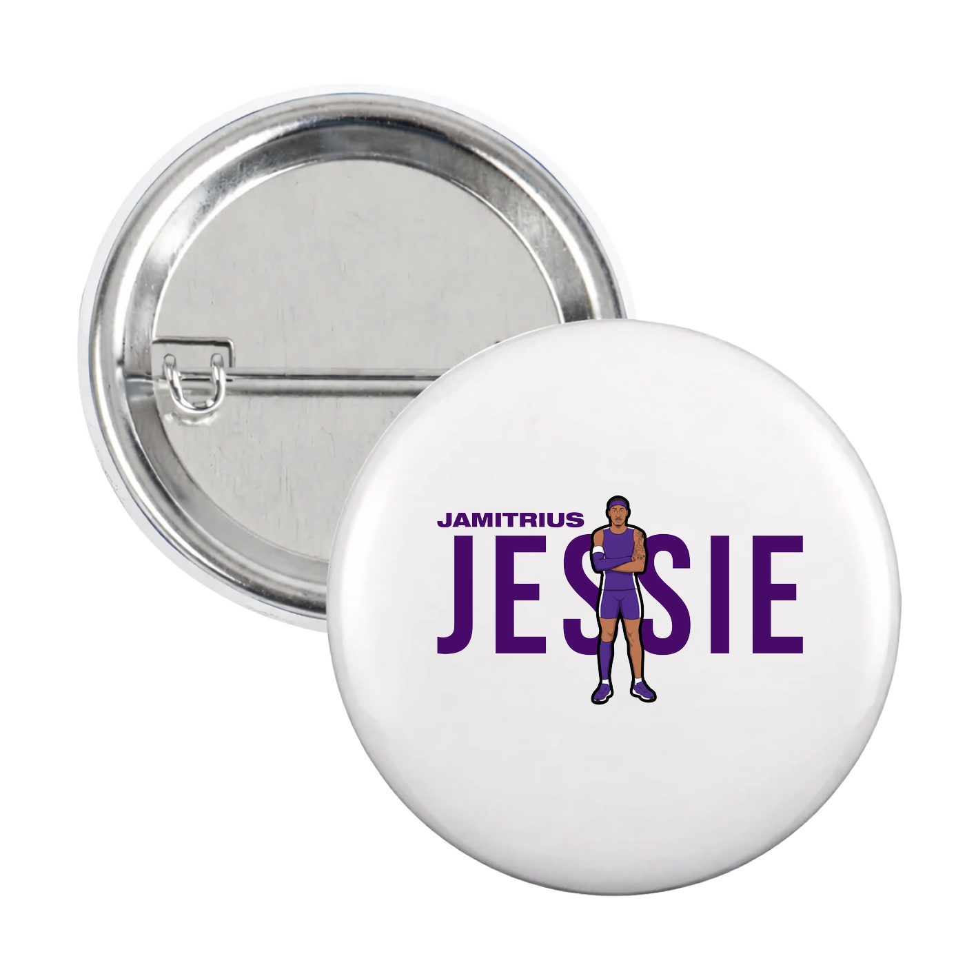 Game Day Button — Player Name in White