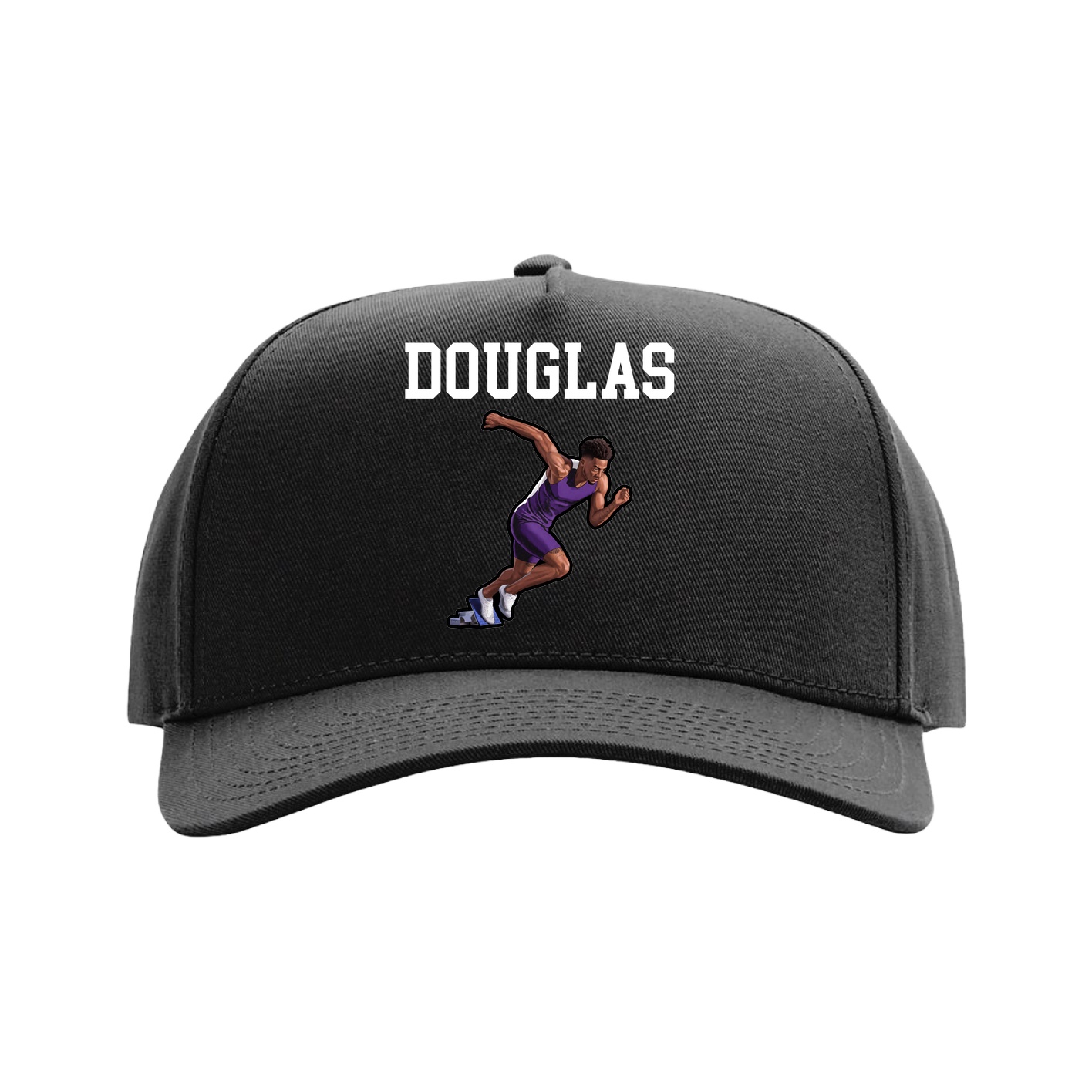 Full Fabric Five-Panel Champ Cap — Shirsey in Black
