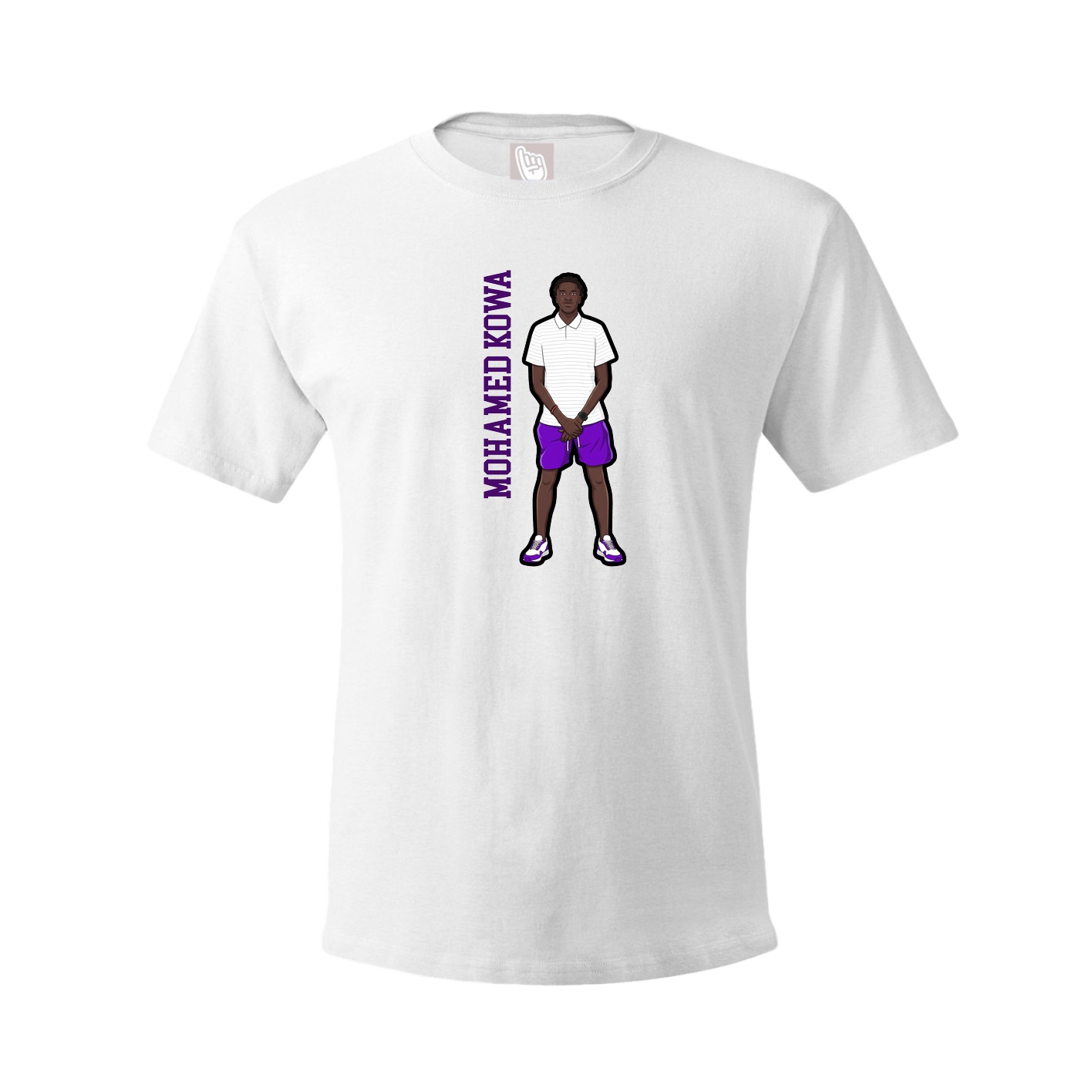 Tee — Name Vertical in White