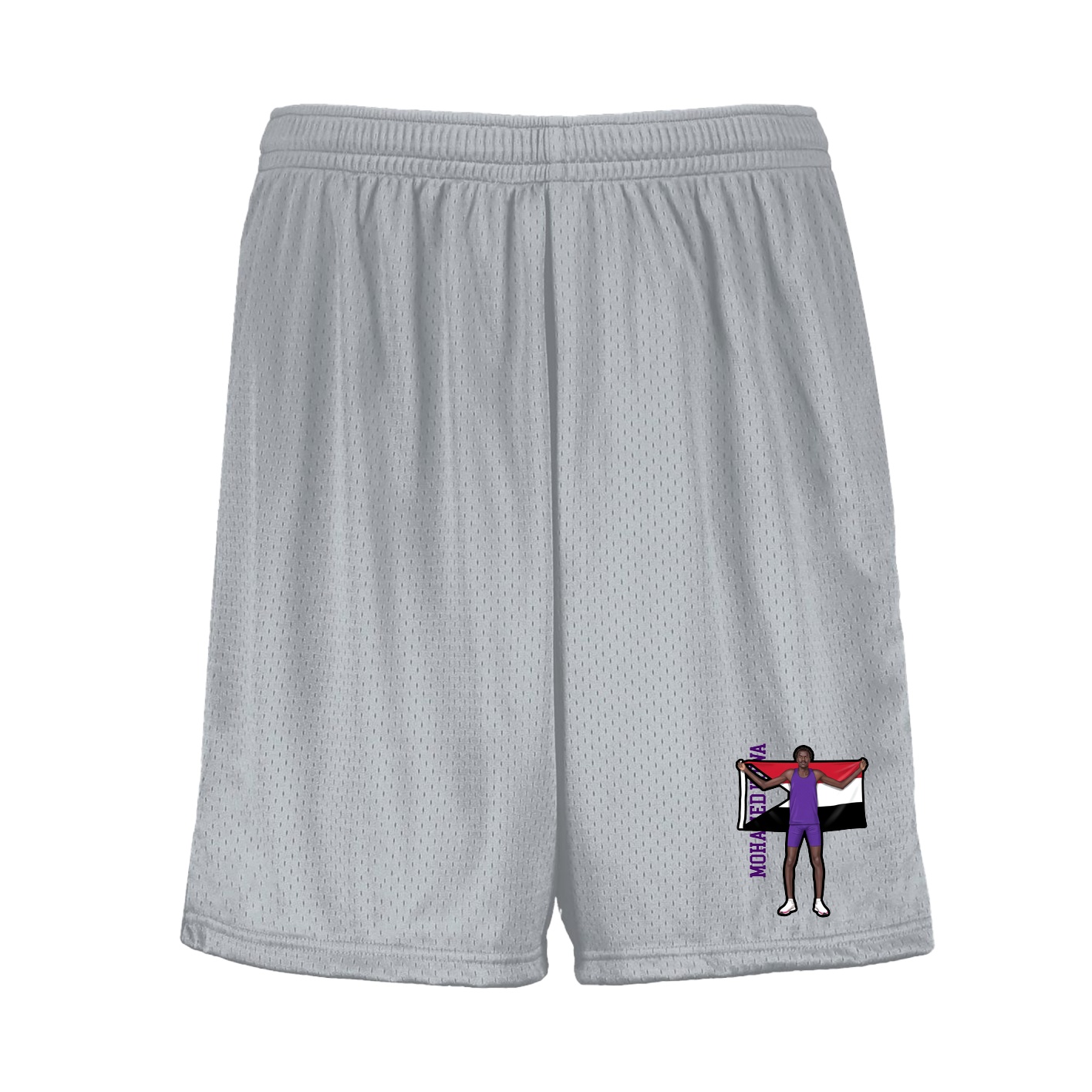 Shorts — Name Vertical in Silver