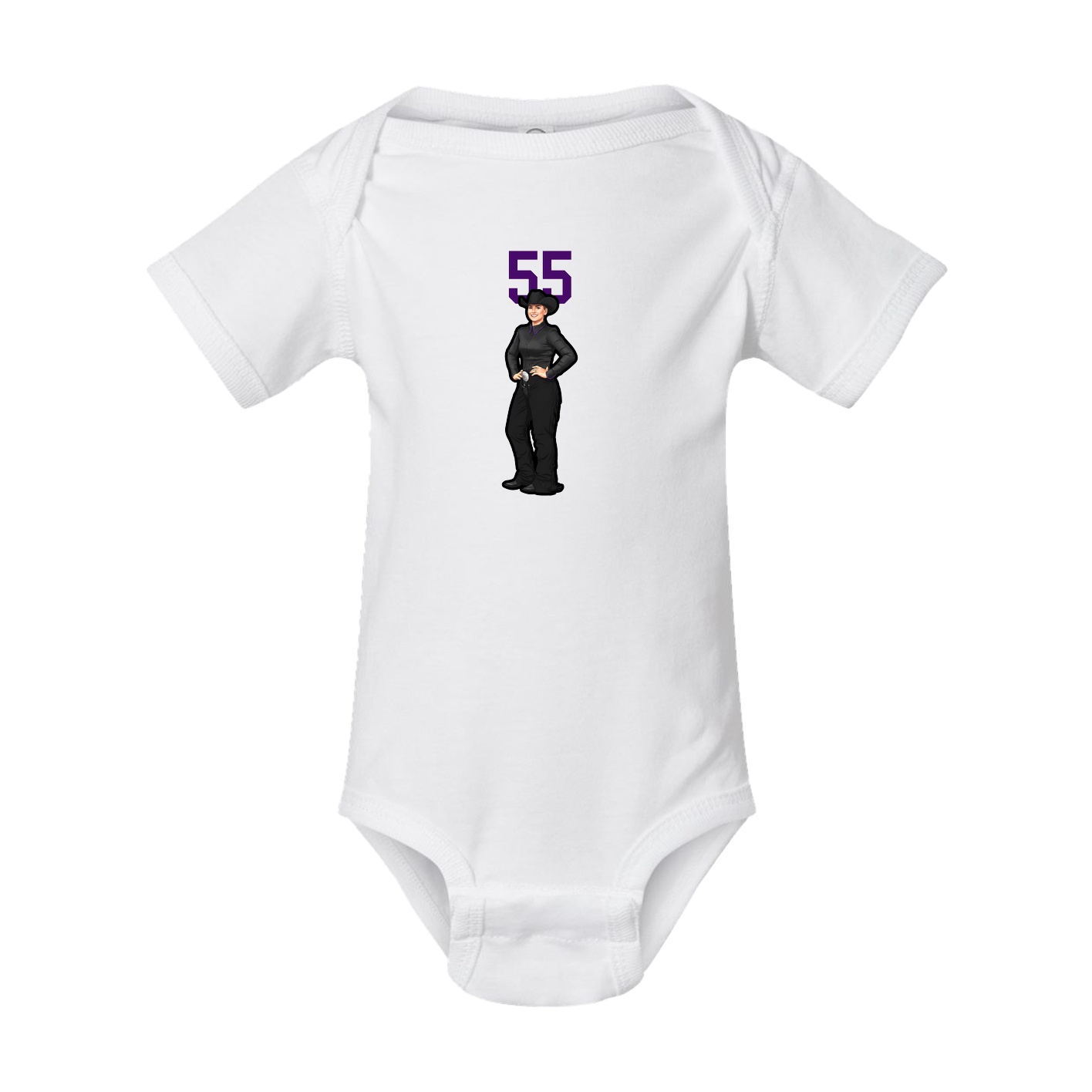 Baby Onesie — Number Top in White