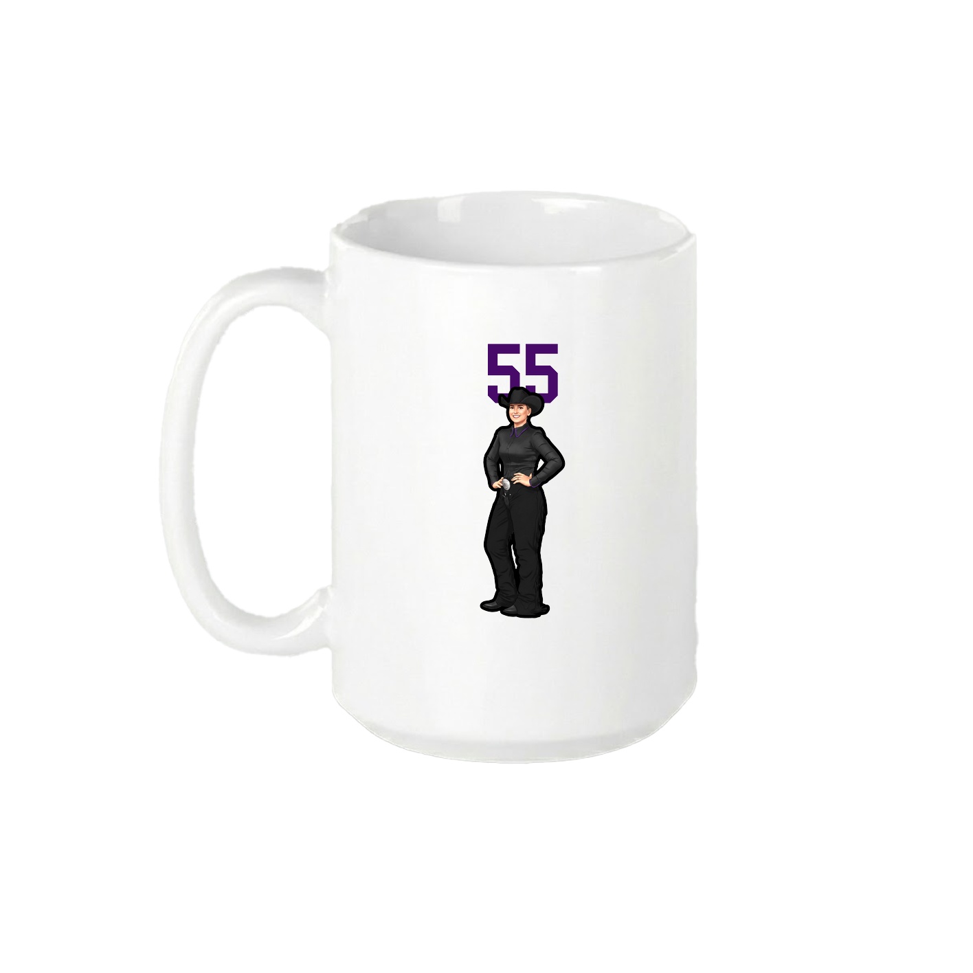 15oz Coffee Mug — Number Top in White