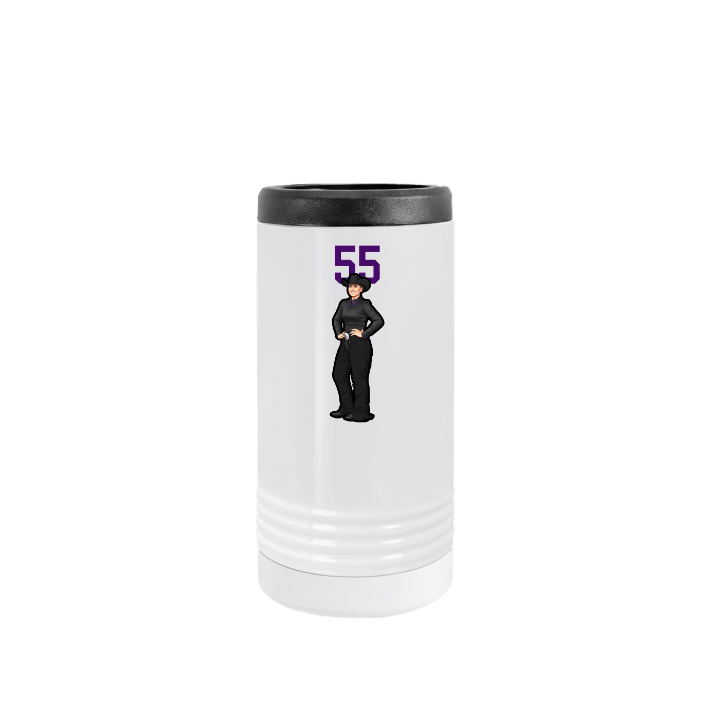 Slim Beverage Holder — Number Top in White