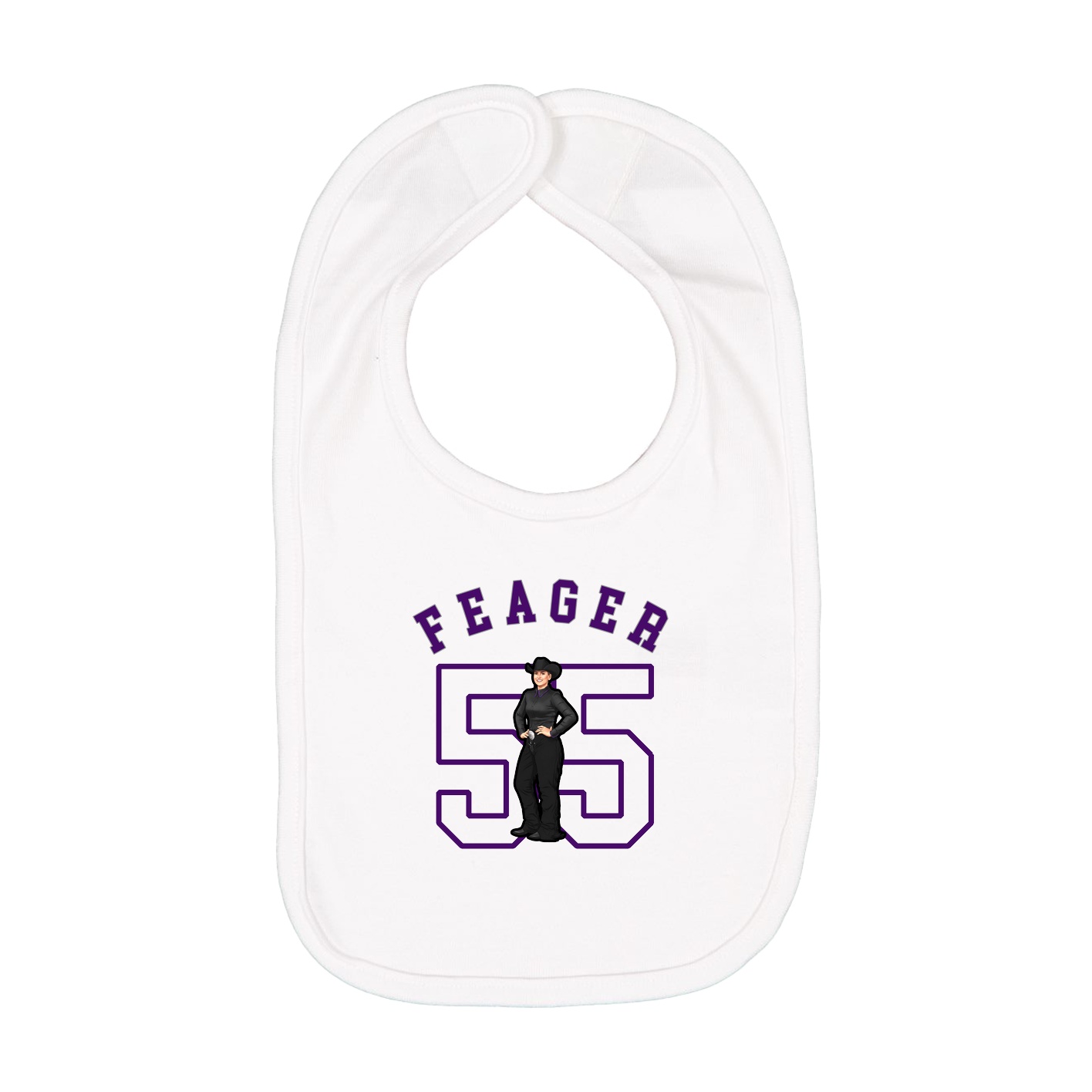 Infant Bib — Shirsey Arch in White