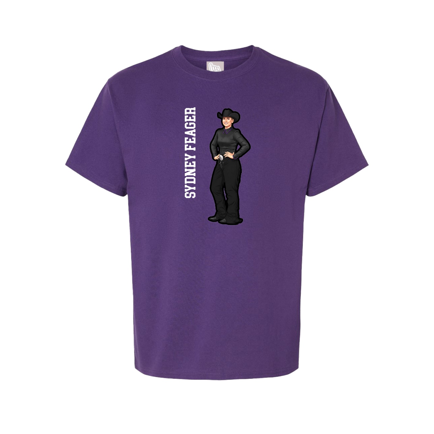 Tee — Name Vertical in Purple