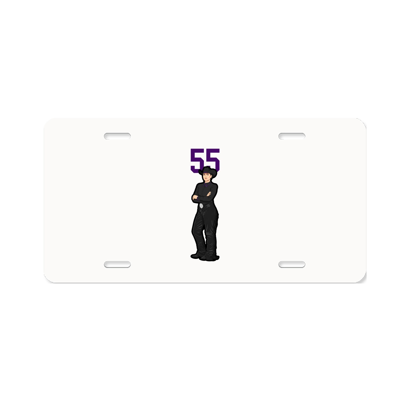License Plate — Number Top in Classic
