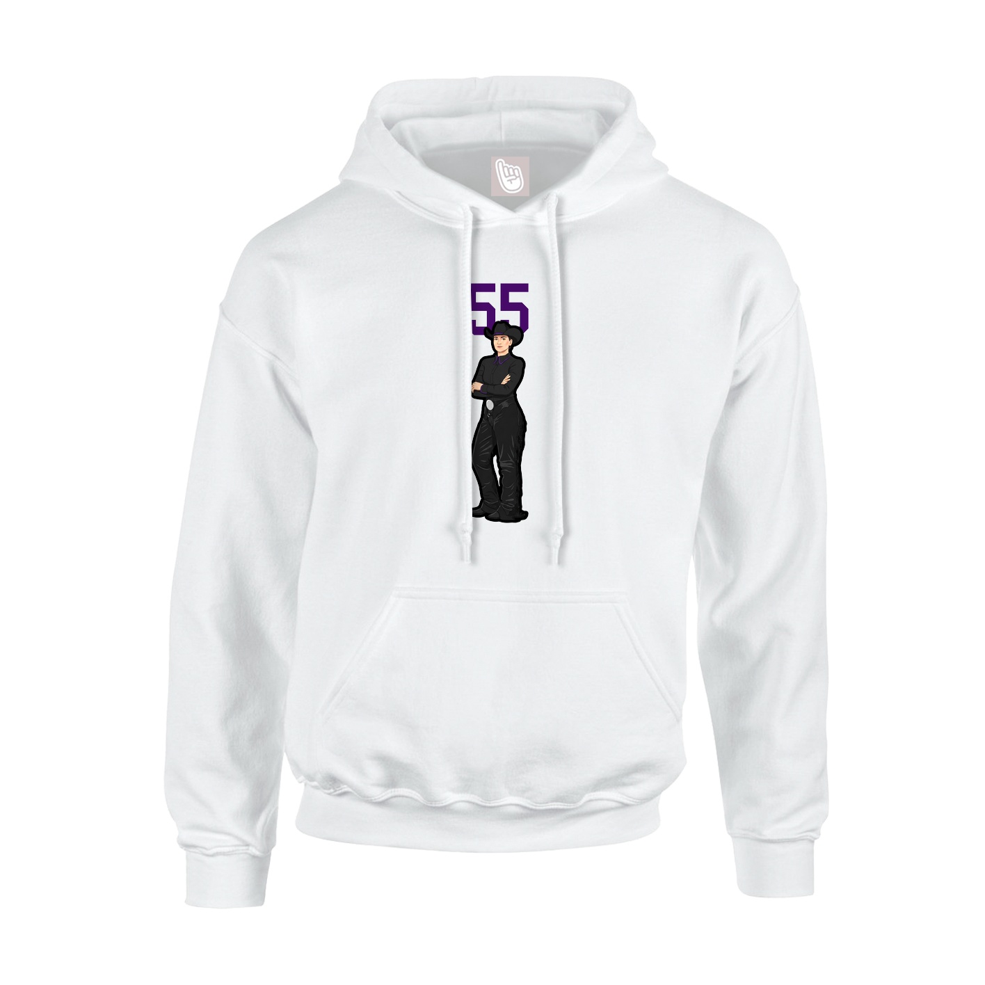 Hoodie — Number Top in White