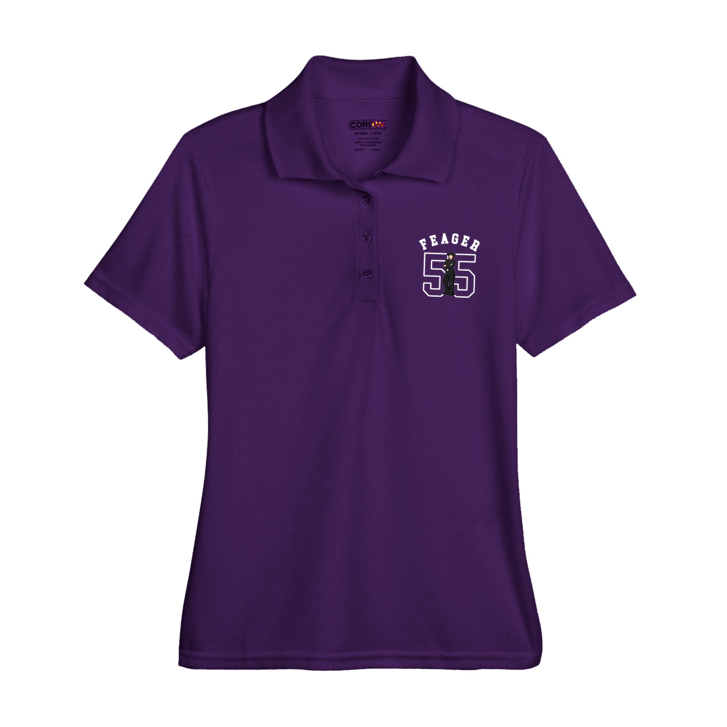 Womens Performance Polo — Shirsey Arch in Purple