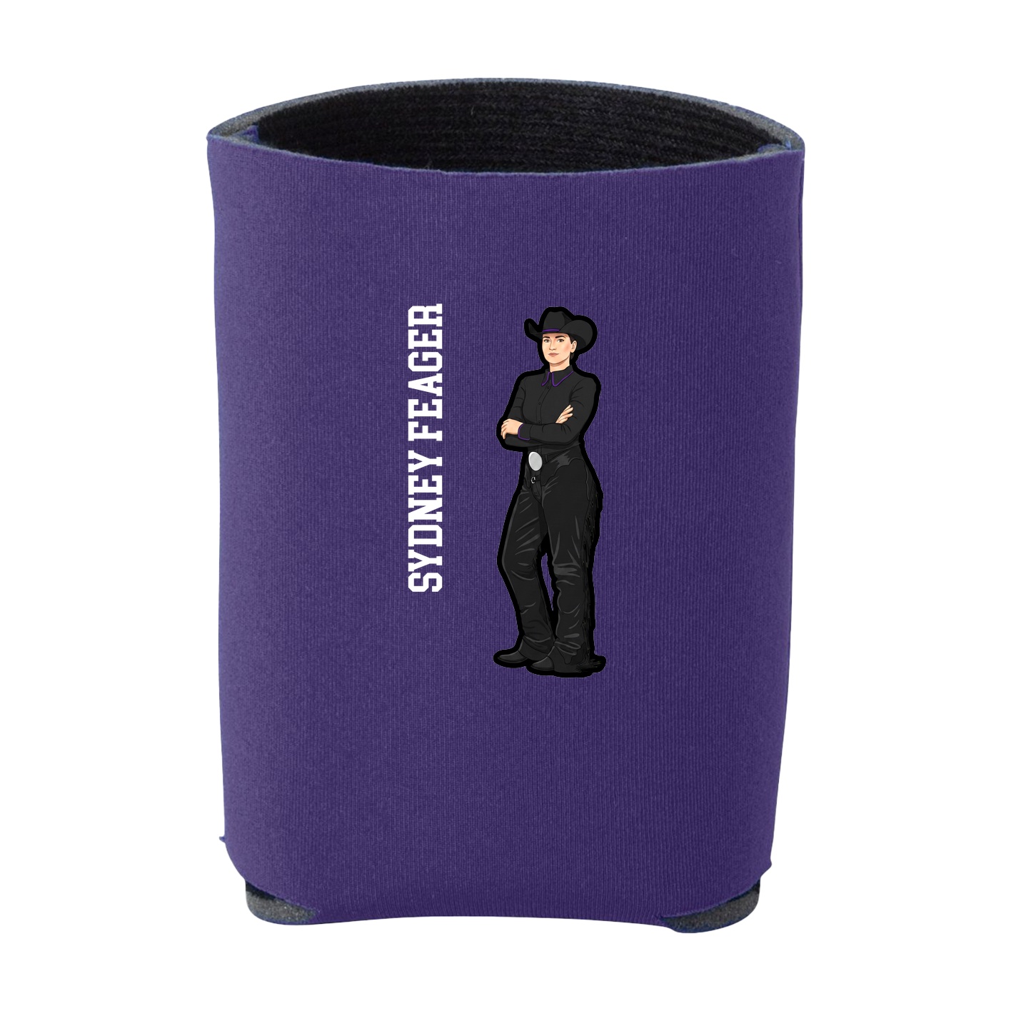 Can Holder — Name Vertical in Purple