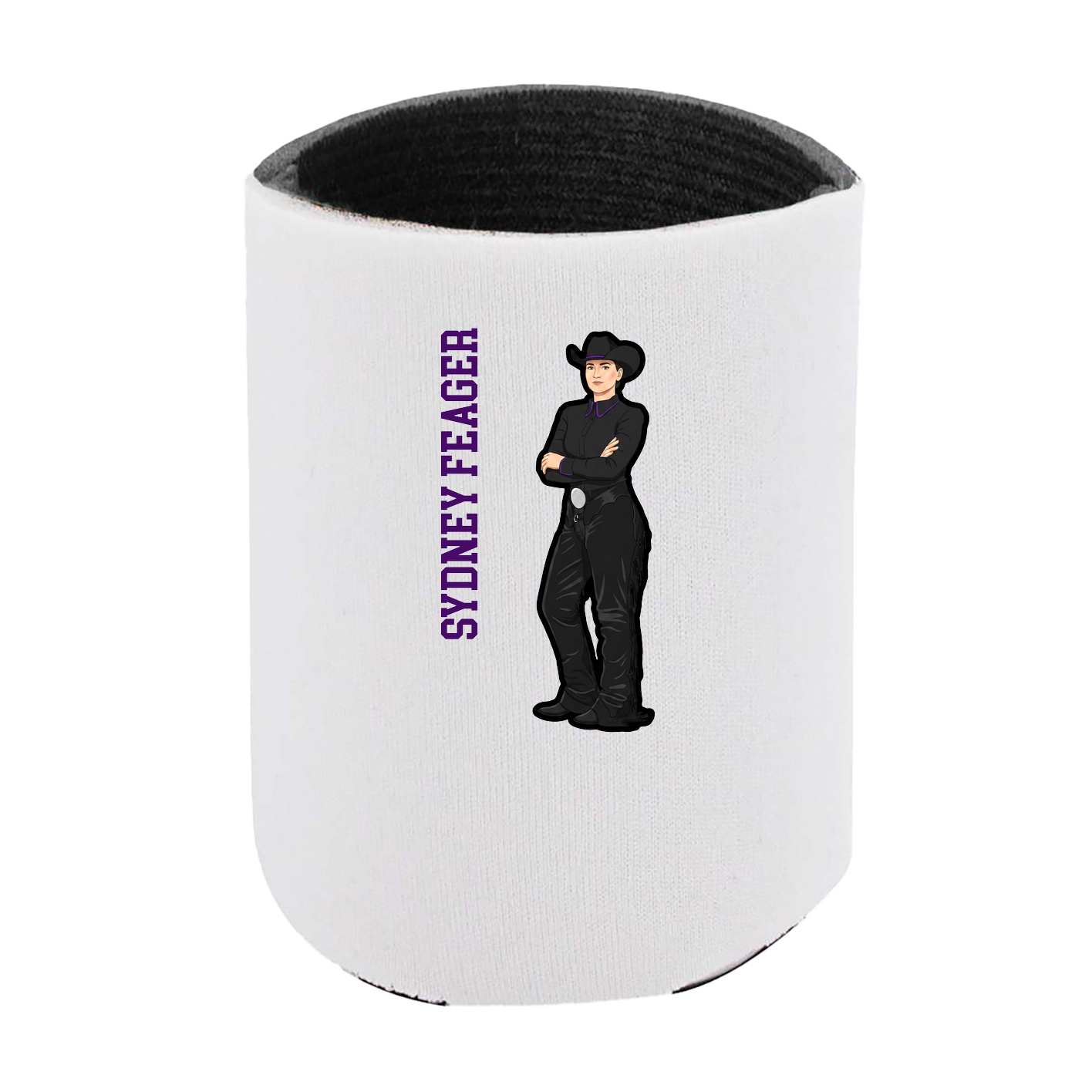 Can Holder — Name Vertical in White