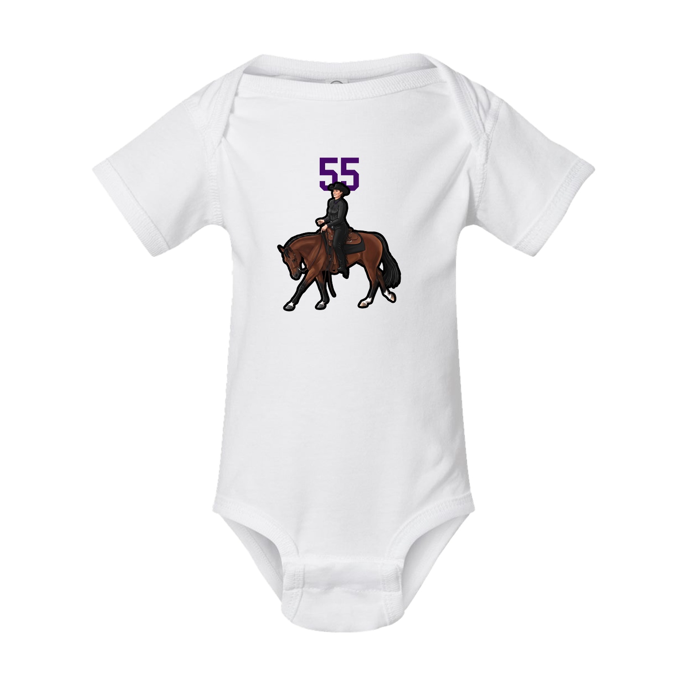 Baby Onesie — Number Top in White