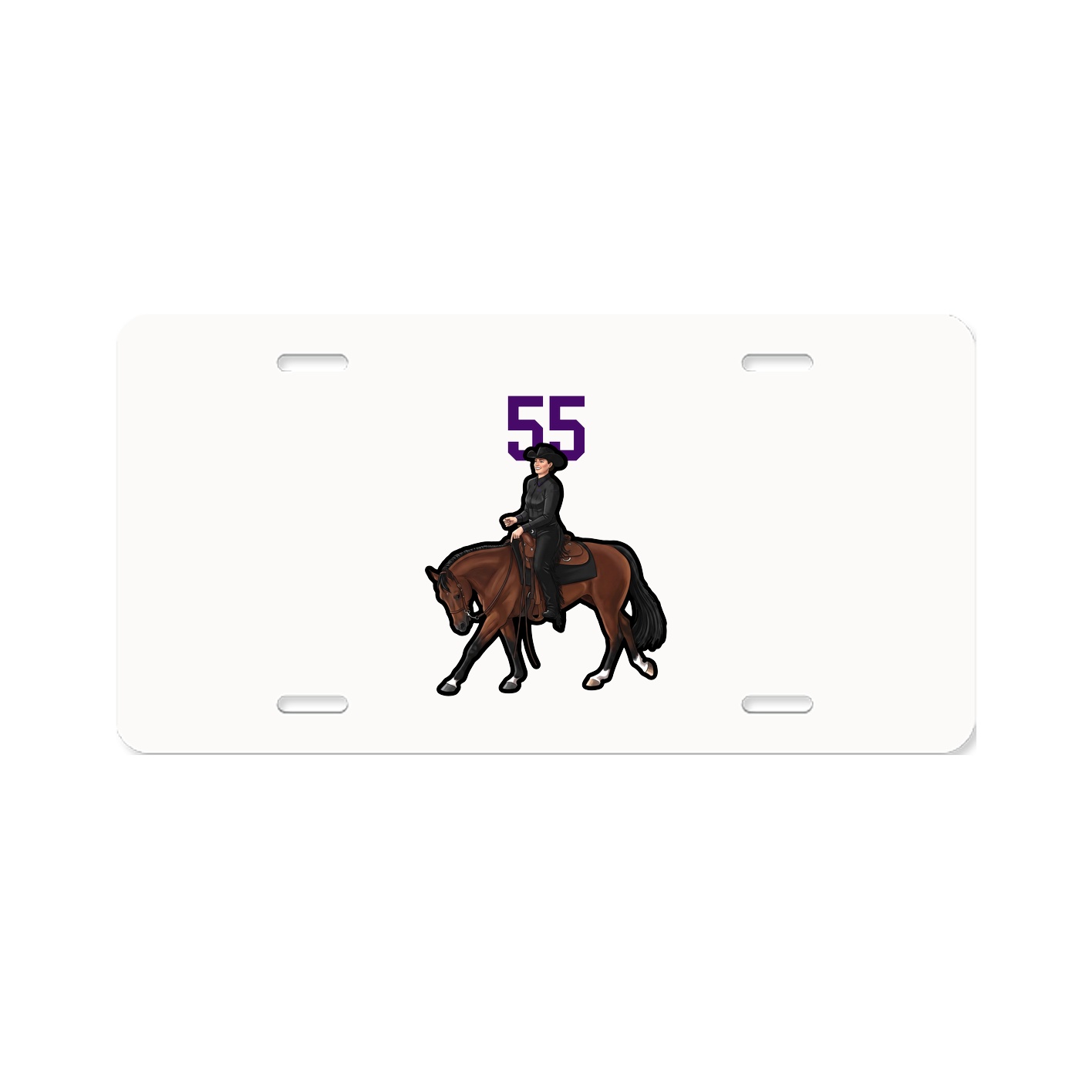 License Plate — Number Top in Classic