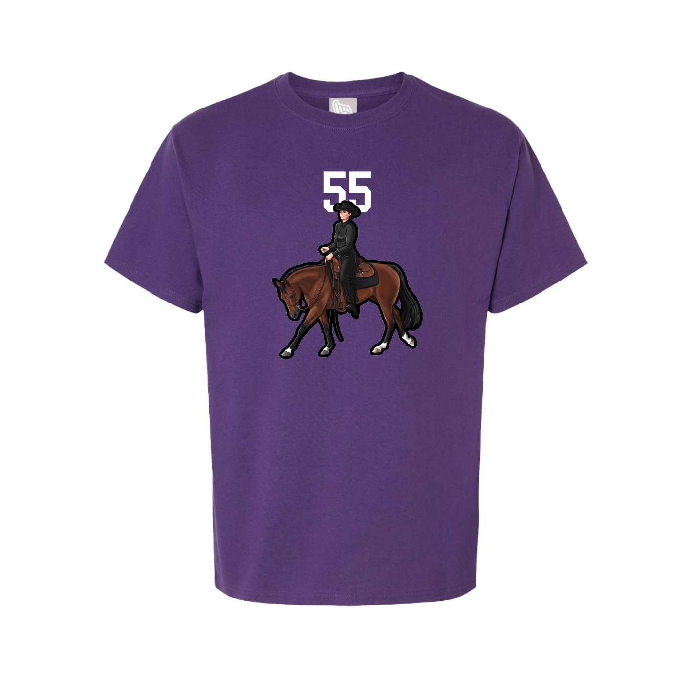 Youth Tee — Number Top in Purple