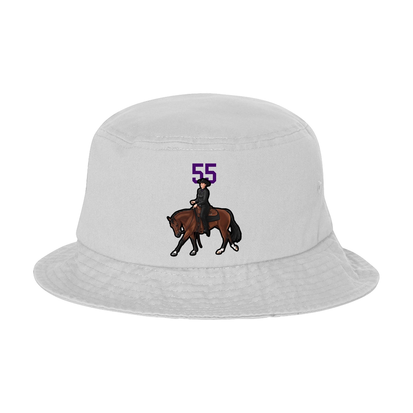 Bucket Cap — Number Top in White
