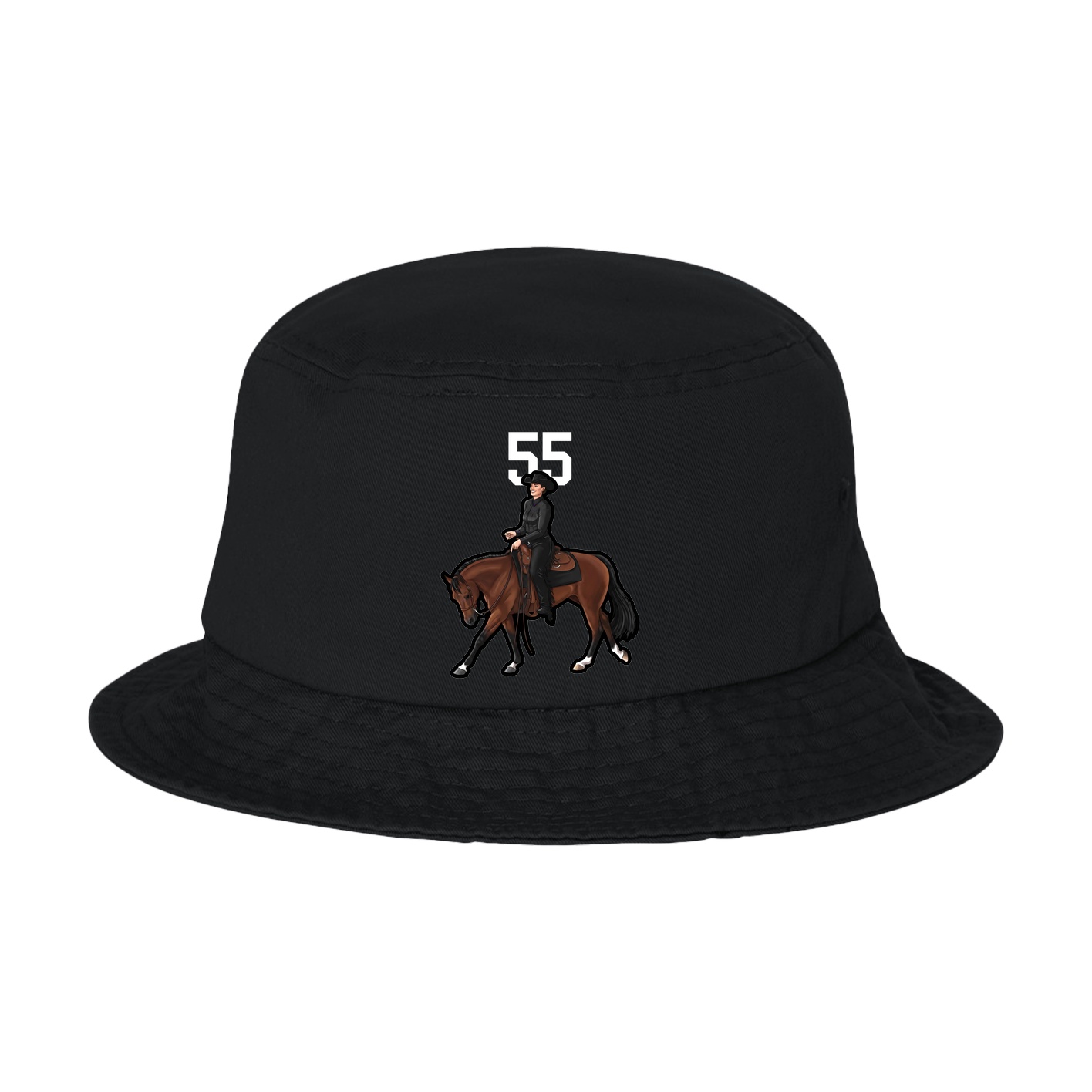 Bucket Cap — Number Top in Black