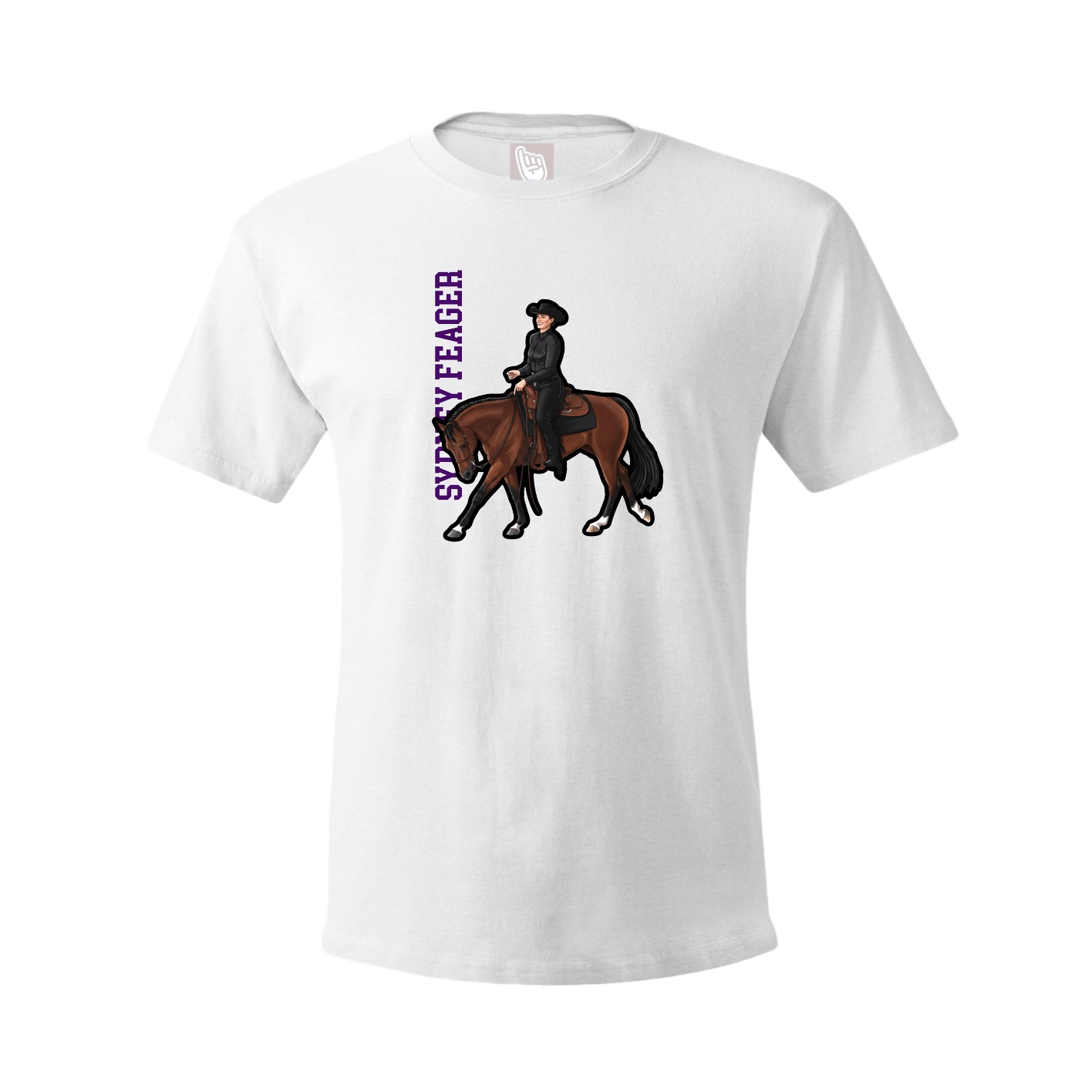 Youth Tee — Name Vertical in White
