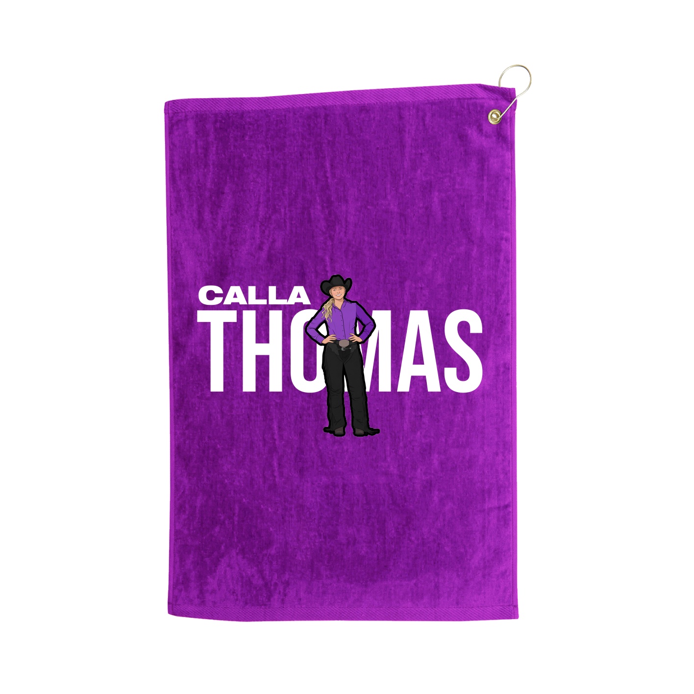 Golf Towel — Player Name in Purple