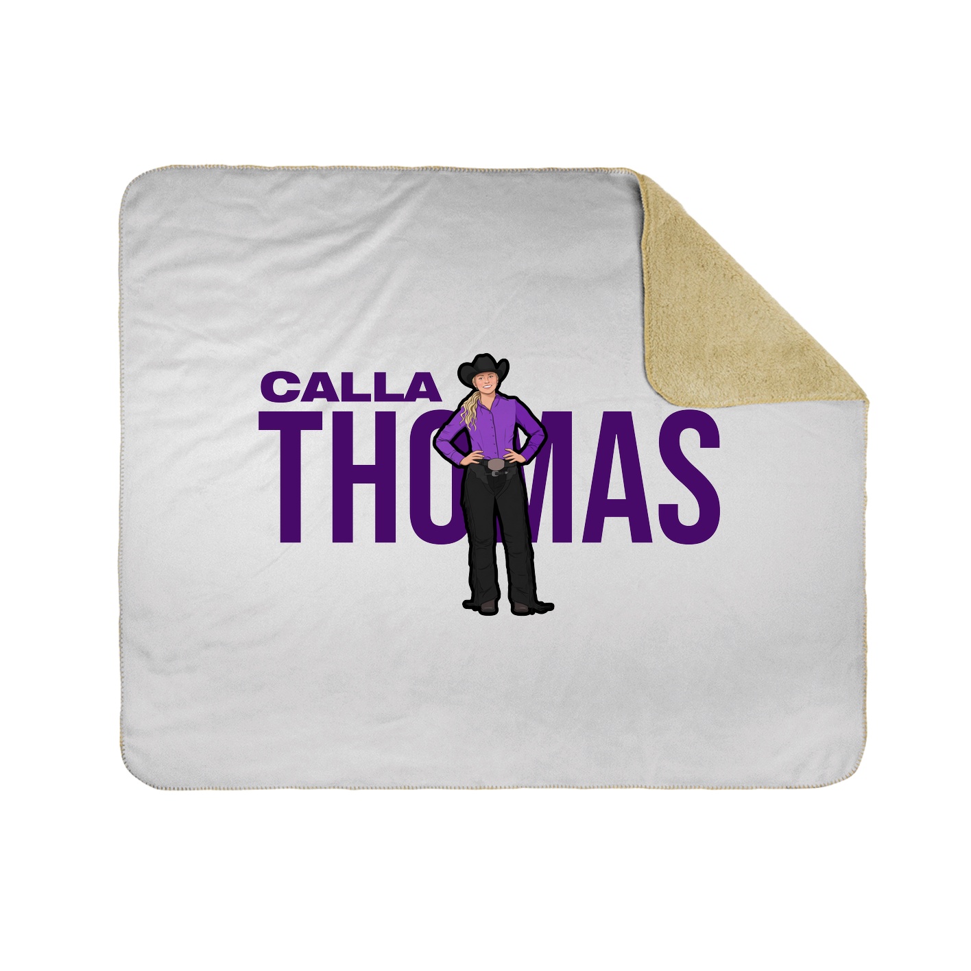 Throw Blanket — Player Name in White