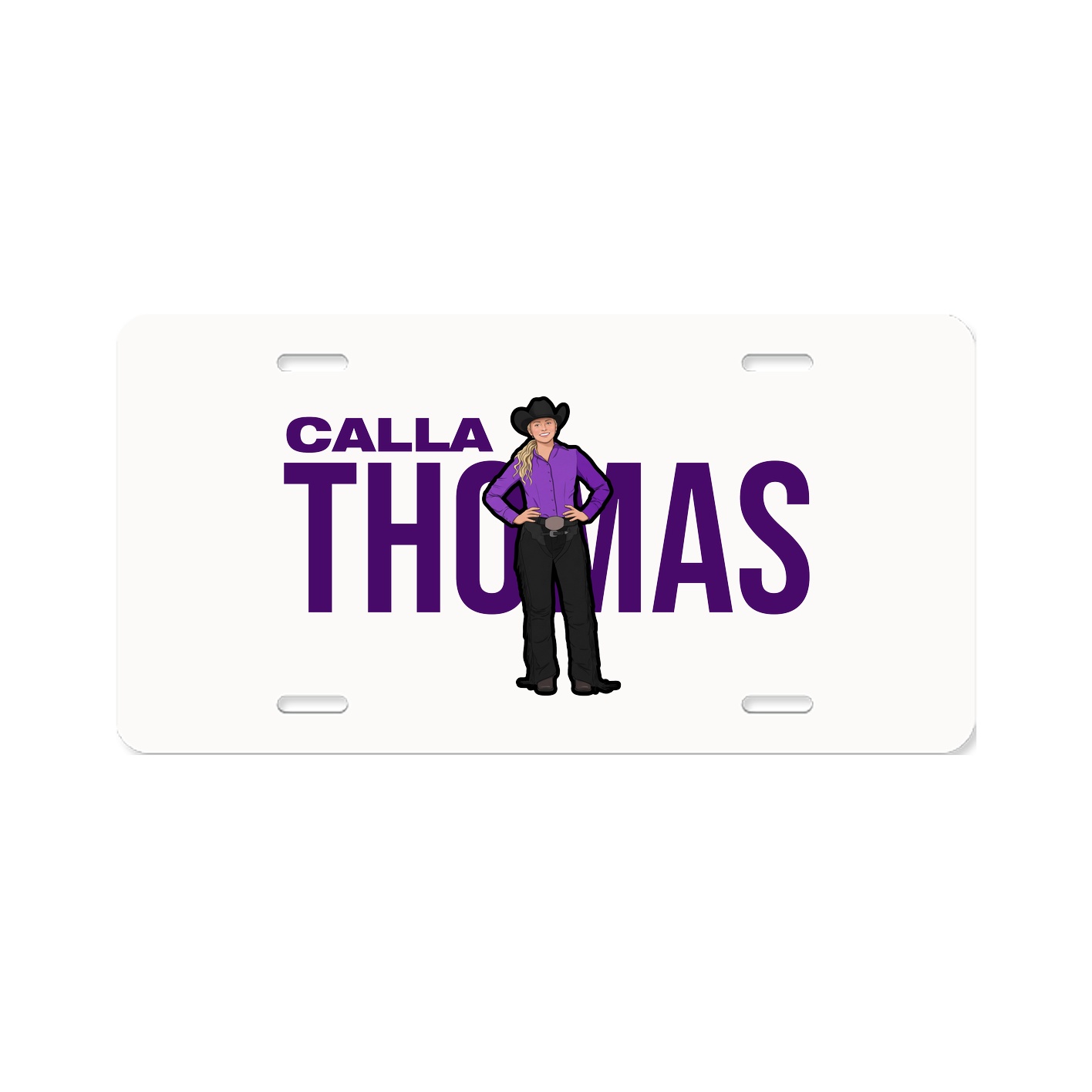 License Plate — Player Name in Classic
