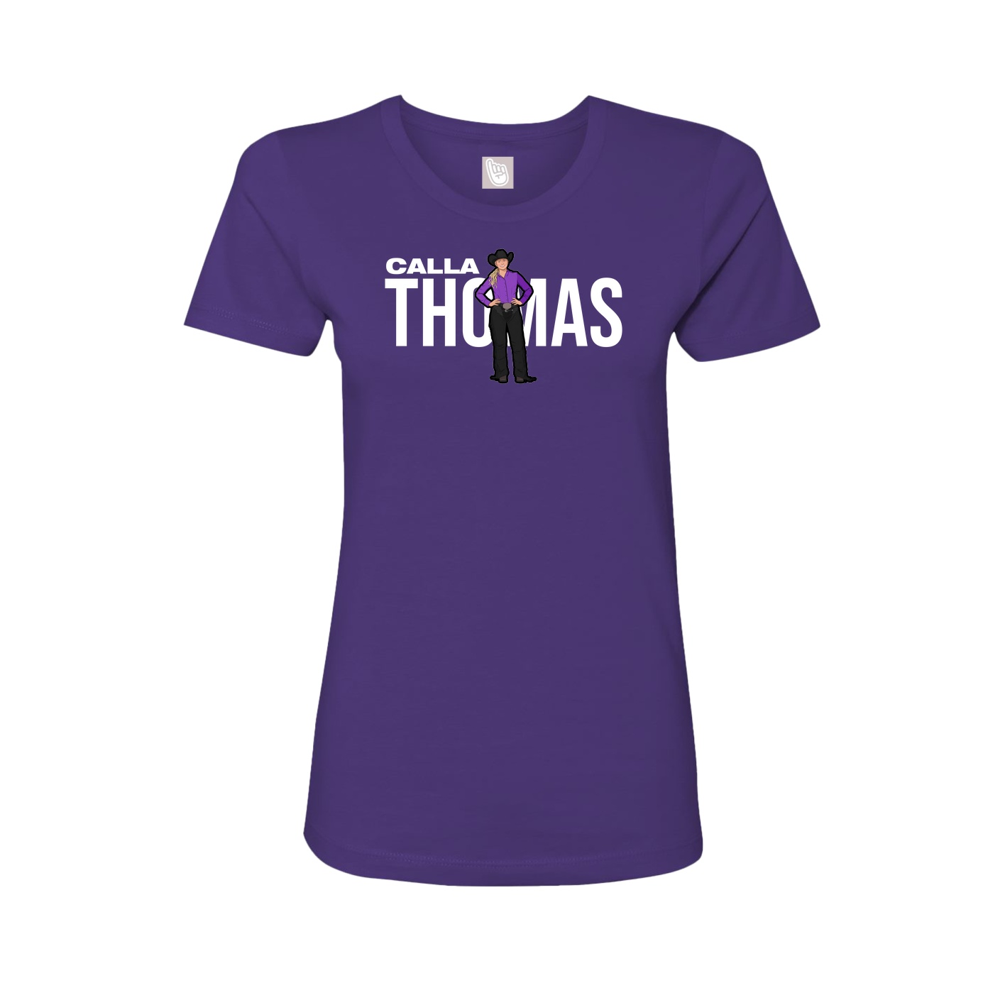 Fitted Women's Tee — Player Name in Purple