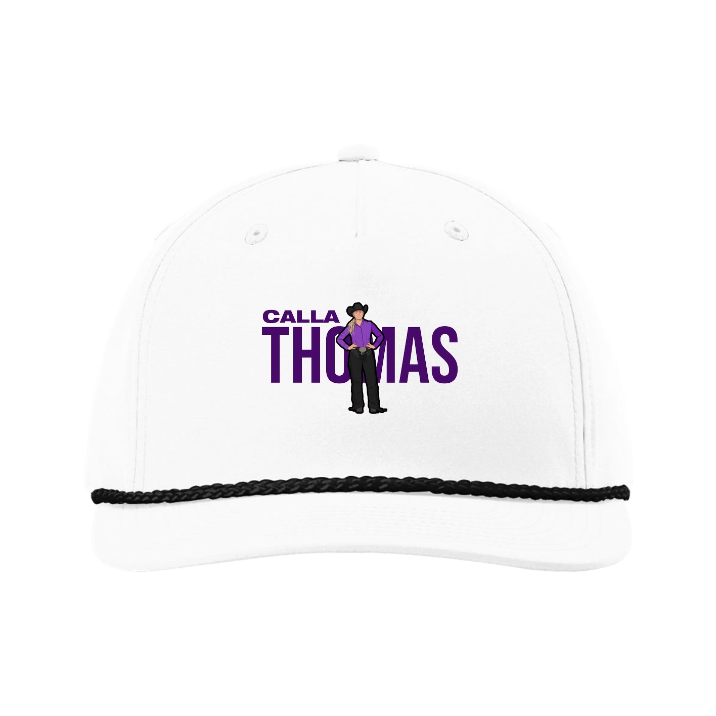 Five-Panel Classic Rope Cap — Player Name in White