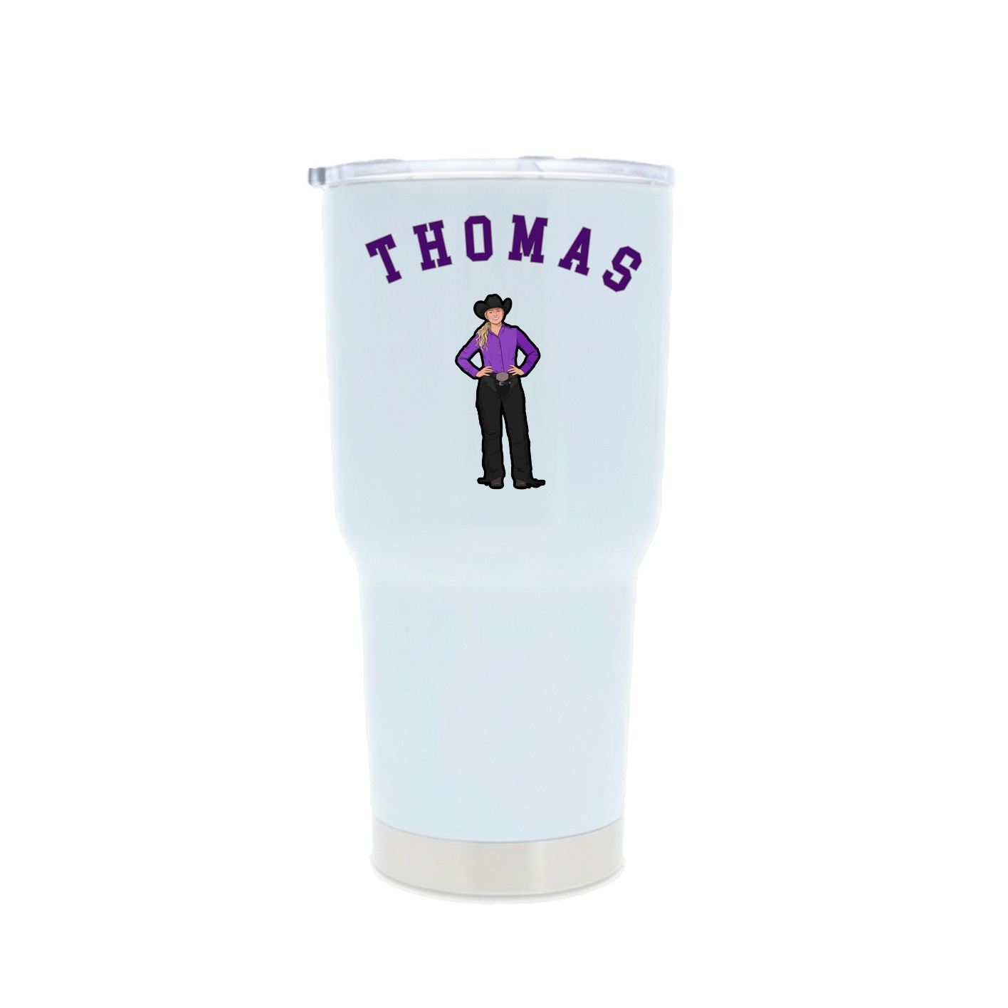 30oz Stainless Steel Tumbler — Shirsey Arch in White