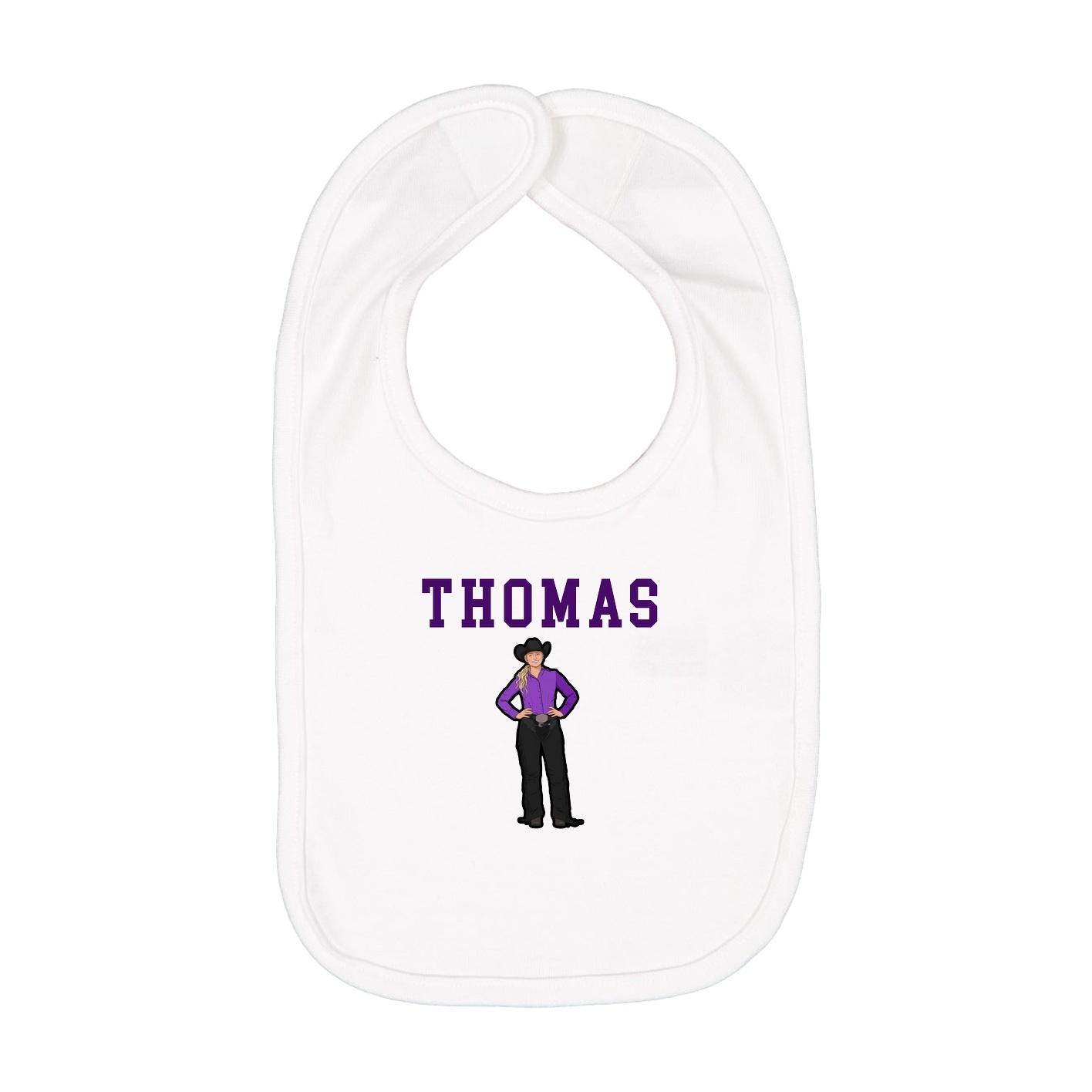 Infant Bib — Shirsey in White
