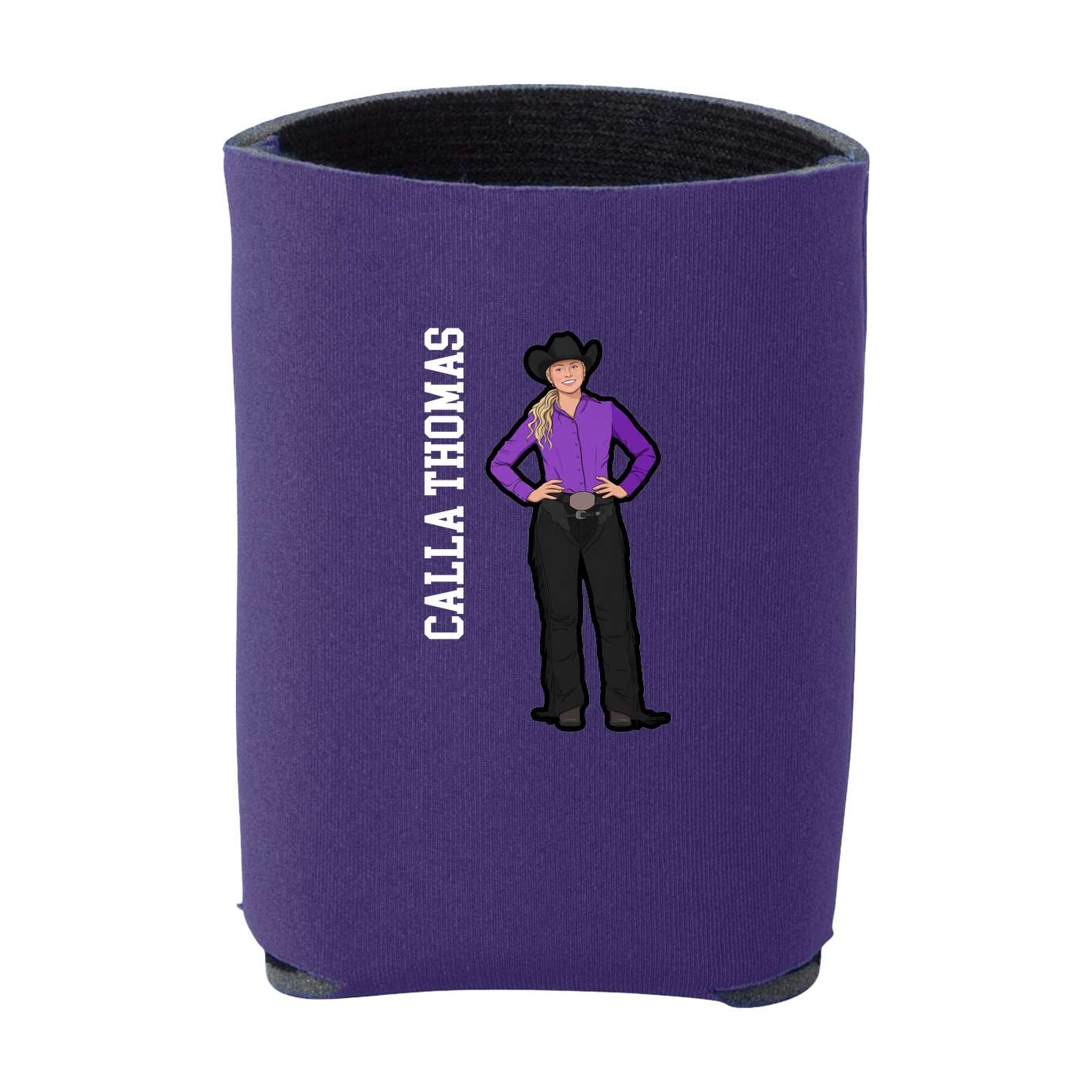 Can Holder — Name Vertical in Purple