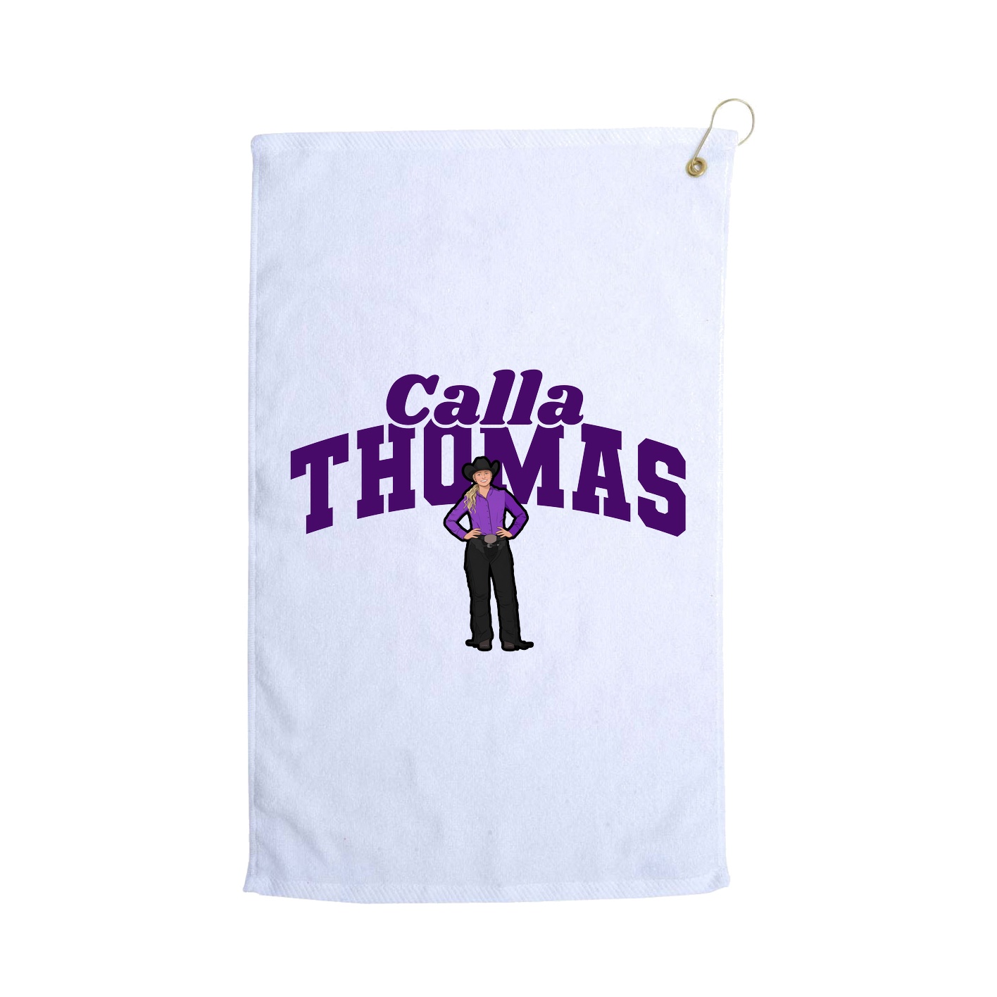 Golf Towel — Signature Arch in White