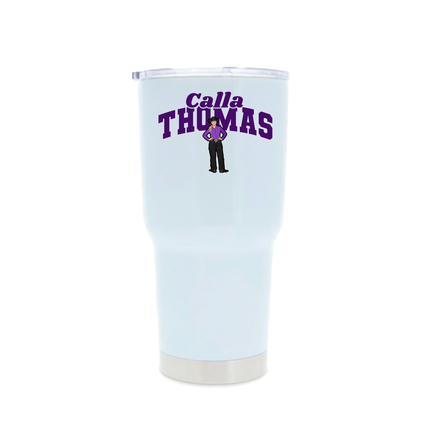 30oz Stainless Steel Tumbler — Signature Arch in White