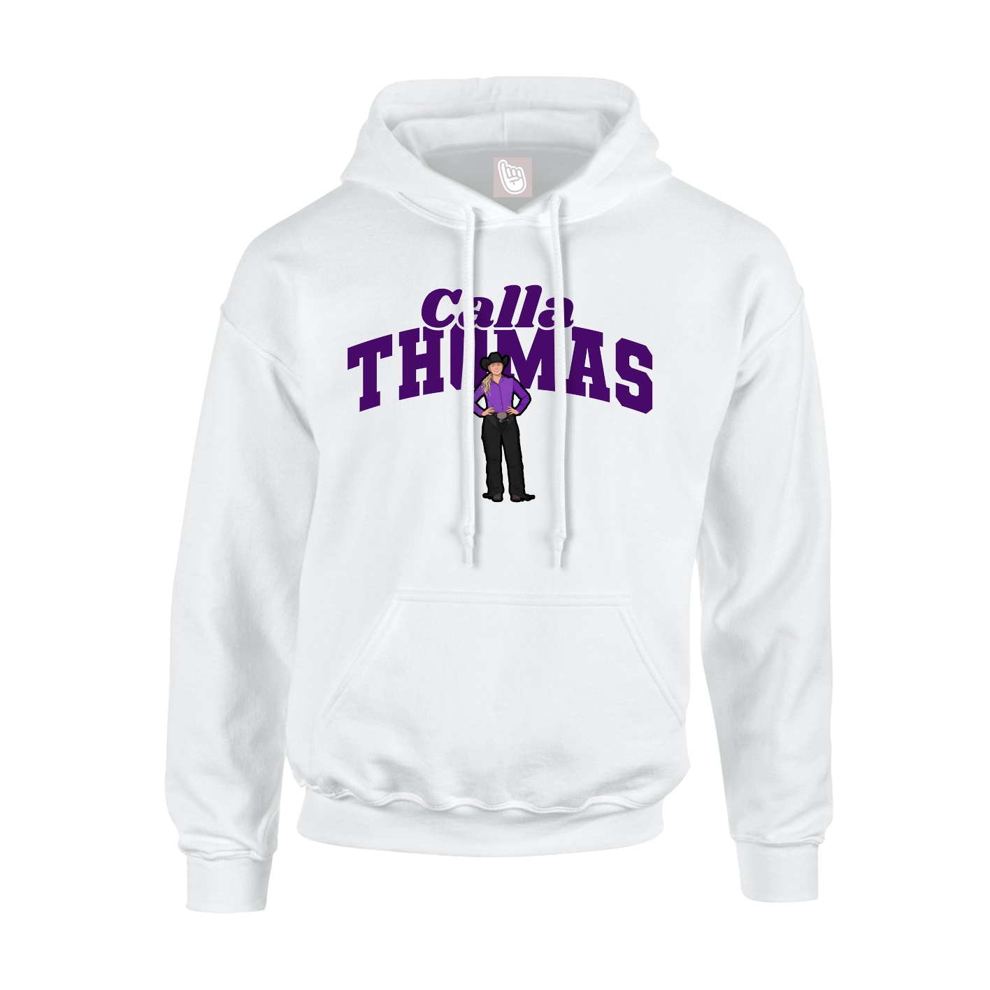 Youth Hoodie — Signature Arch in White