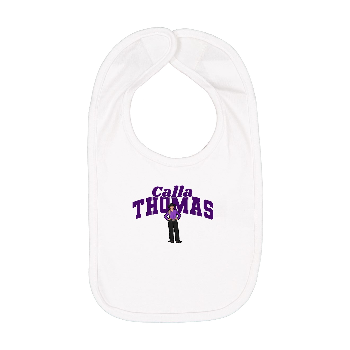 Infant Bib — Signature Arch in White