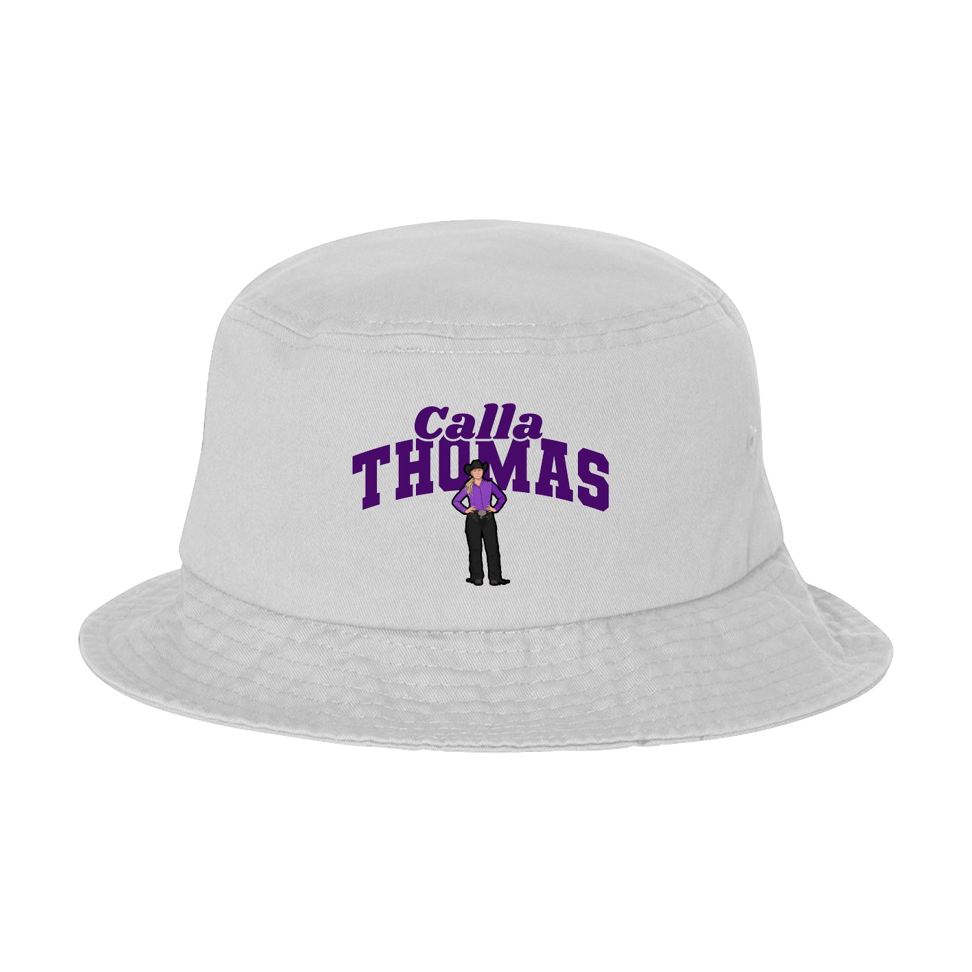 Bucket Cap — Signature Arch in White