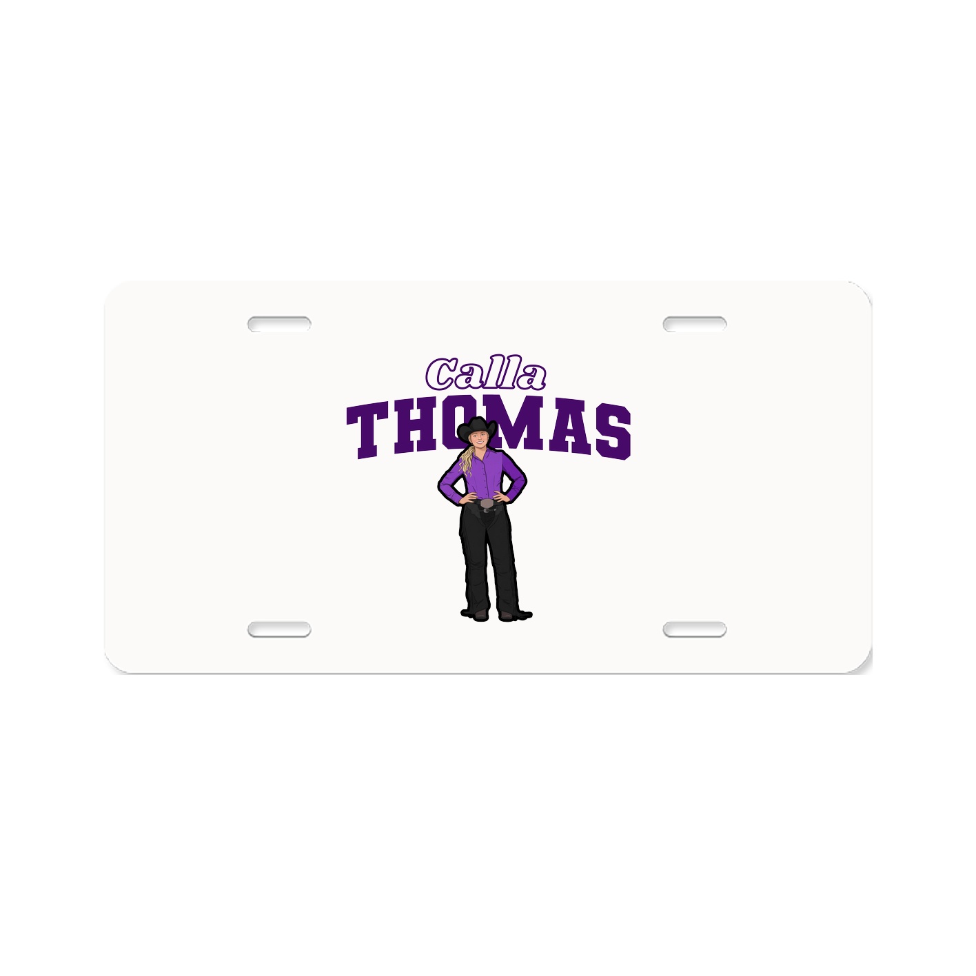 License Plate — Name Arch in Classic