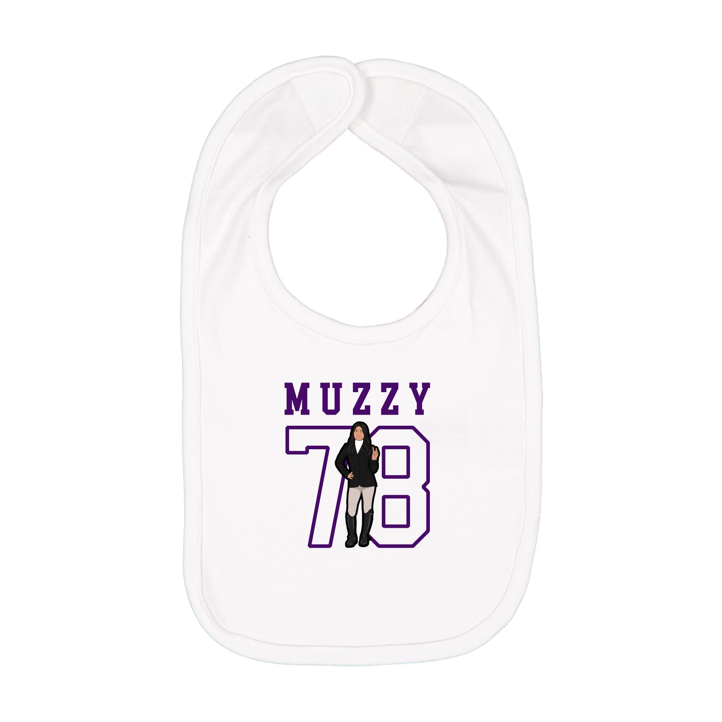 Infant Bib — Shirsey in White