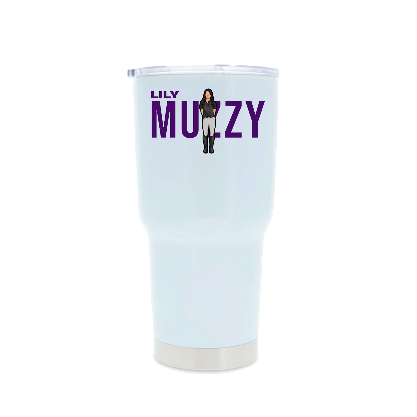 30oz Stainless Steel Tumbler — Player Name in White