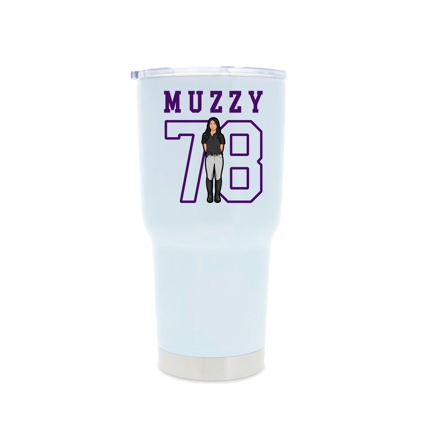 30oz Stainless Steel Tumbler — Shirsey in White
