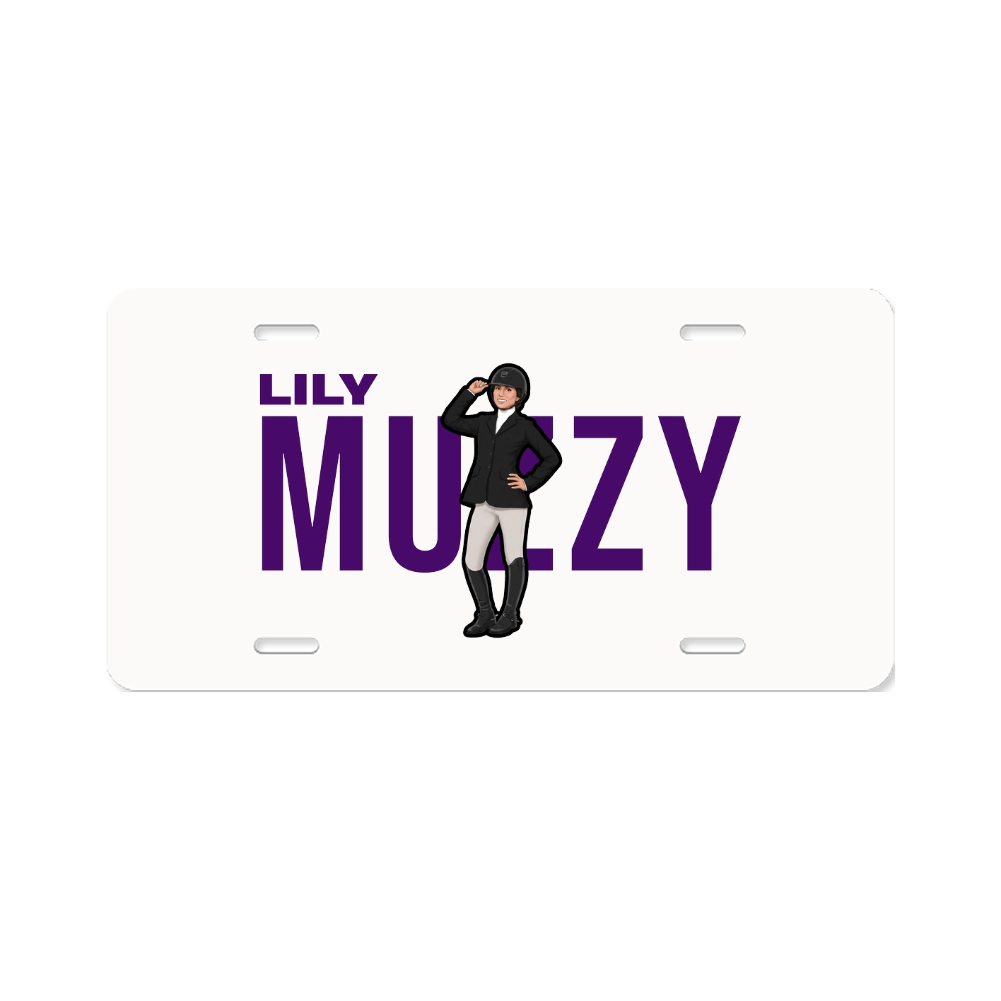 License Plate — Player Name in Classic