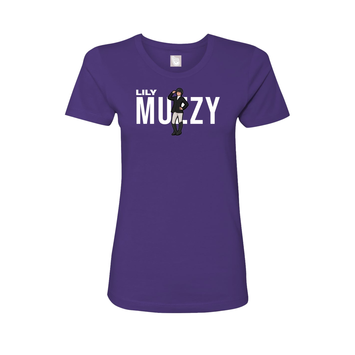 Fitted Women's Tee — Player Name in Purple