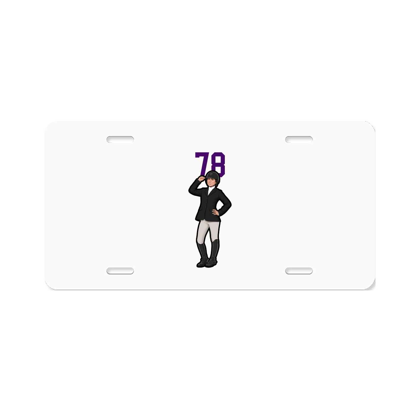 License Plate — Number Top in Classic