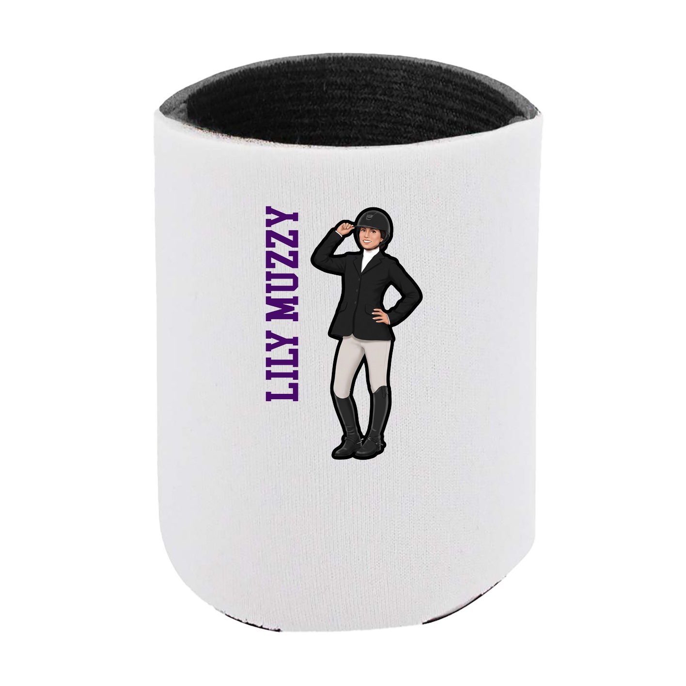 Can Holder — Name Vertical in White