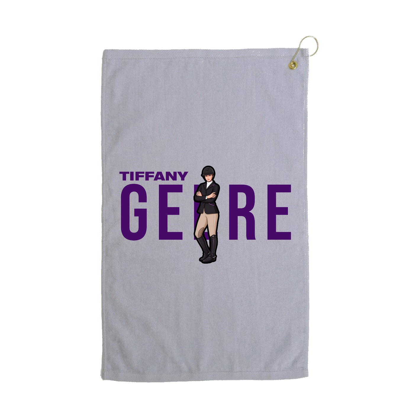 Golf Towel — Player Name in Grey