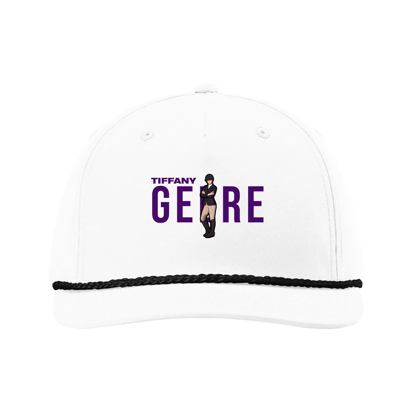 Five-Panel Classic Rope Cap — Player Name in White