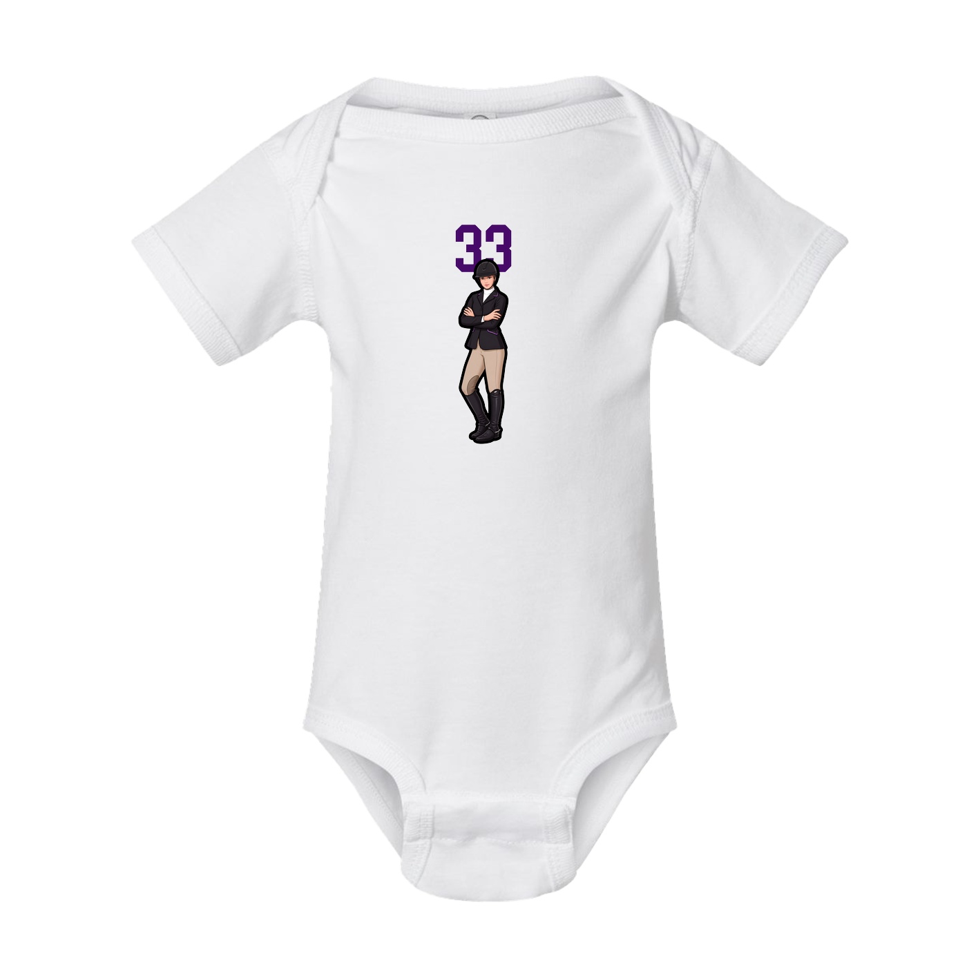 Baby Onesie — Number Top in White