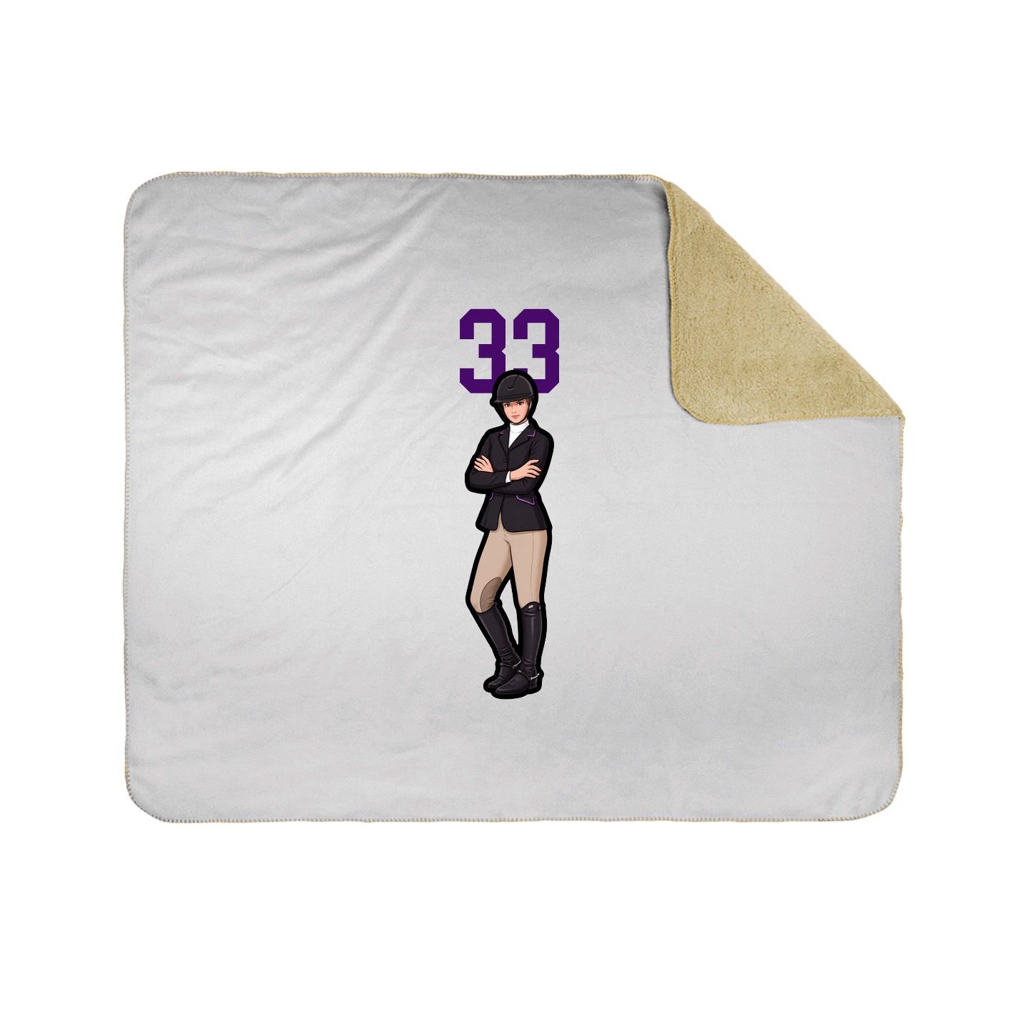 Throw Blanket — Number Top in White