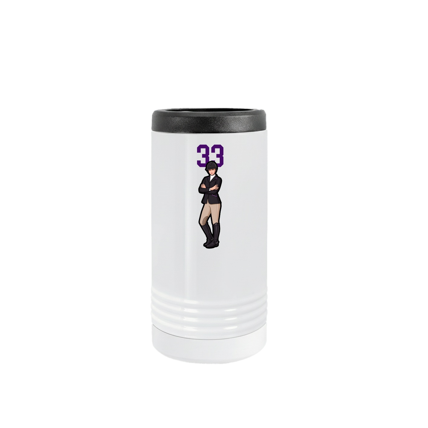 Slim Beverage Holder — Number Top in White